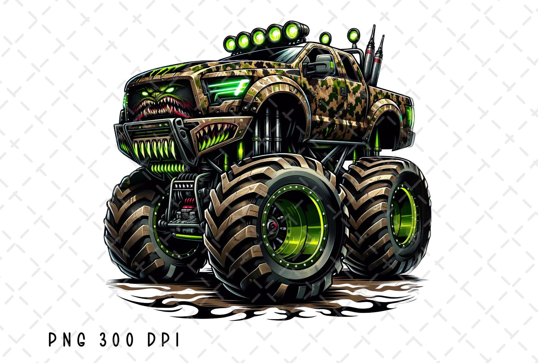 Monster Truck PNG Sublimation, Kids Truck Design png, Truck png, Extreme Vehicle PNG, Digital Download, Monster Truck png for Tumbler