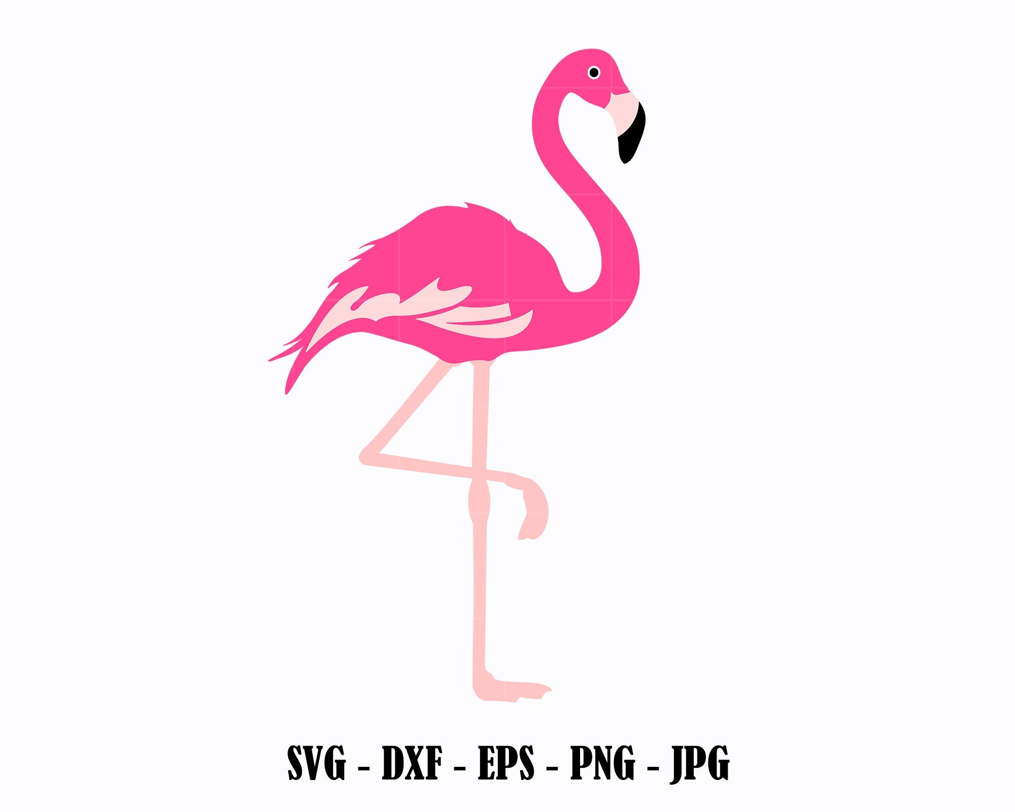 Flamingo SVG Pink Flamingo Svg Files Flamingo Circut Cut Files Dxf Png Eps Jpg Instant Download