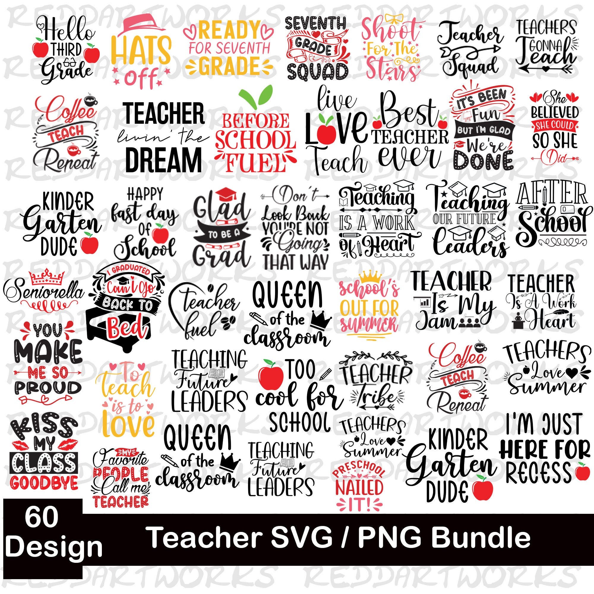 Teacher SVG Bundle, Back to School Svg, Teacher PNG, School Svg, Teacher Life Svg, Teacher Shirt Svg, Funny Teacher Svg, Cricut Files, PNG