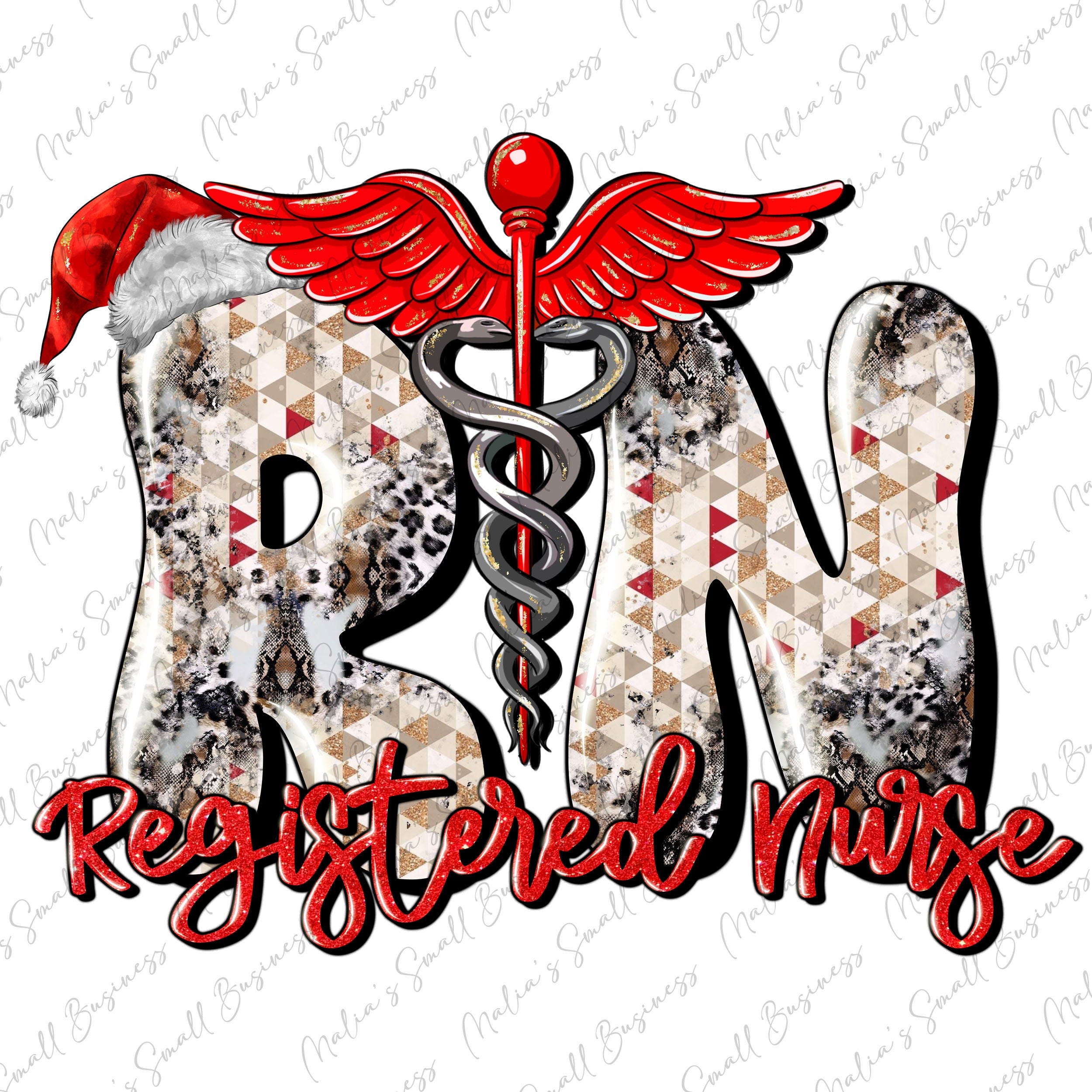 RN Registered Nurse png sublimation design download, Christmas png, Merry Christmas png, Happy New Year png, sublimate designs download