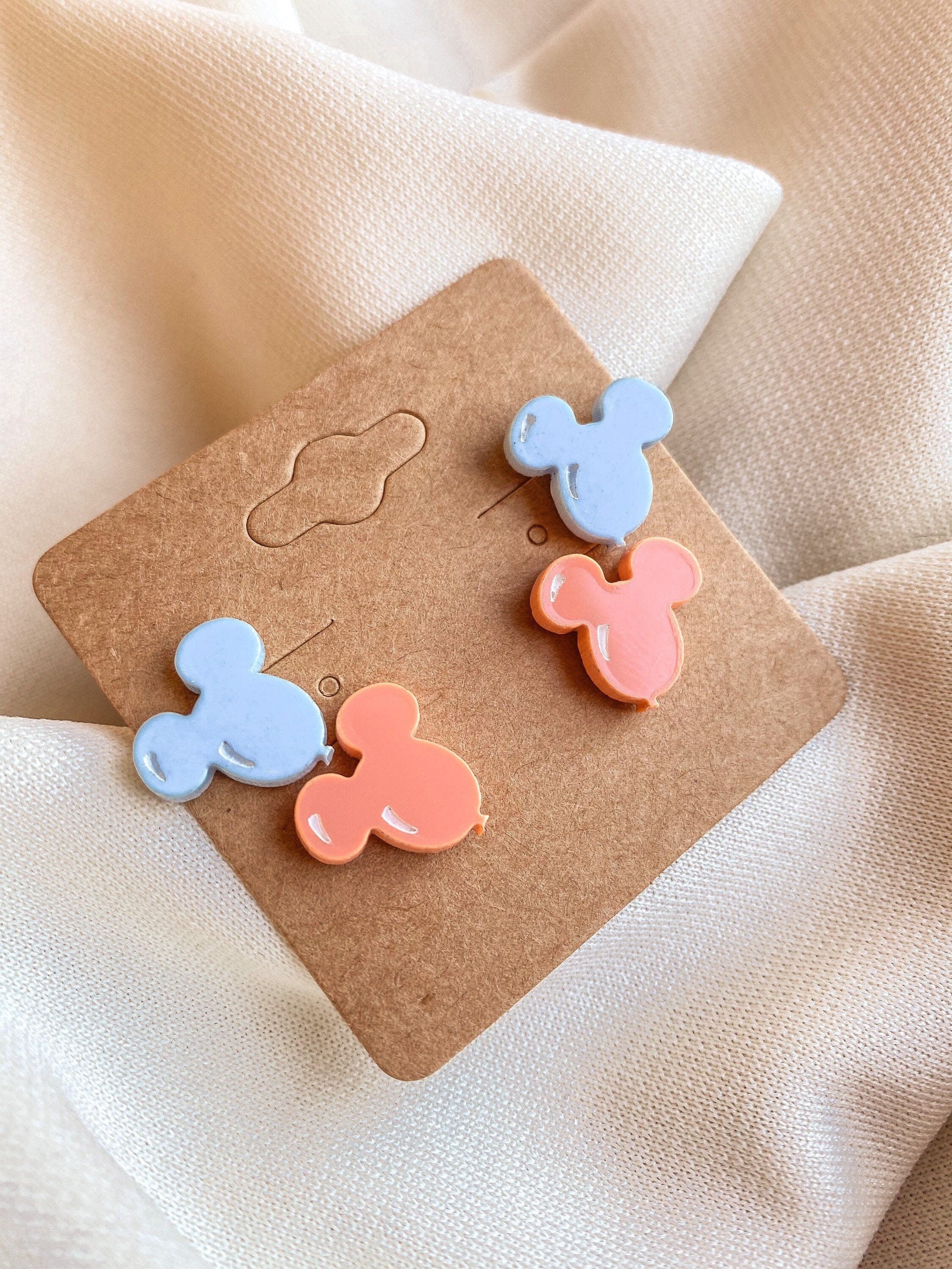 Disney Inspired Pastel Mickey Balloon Earrings | Spring | Mouse Ear Earrings | Disney Jewelry