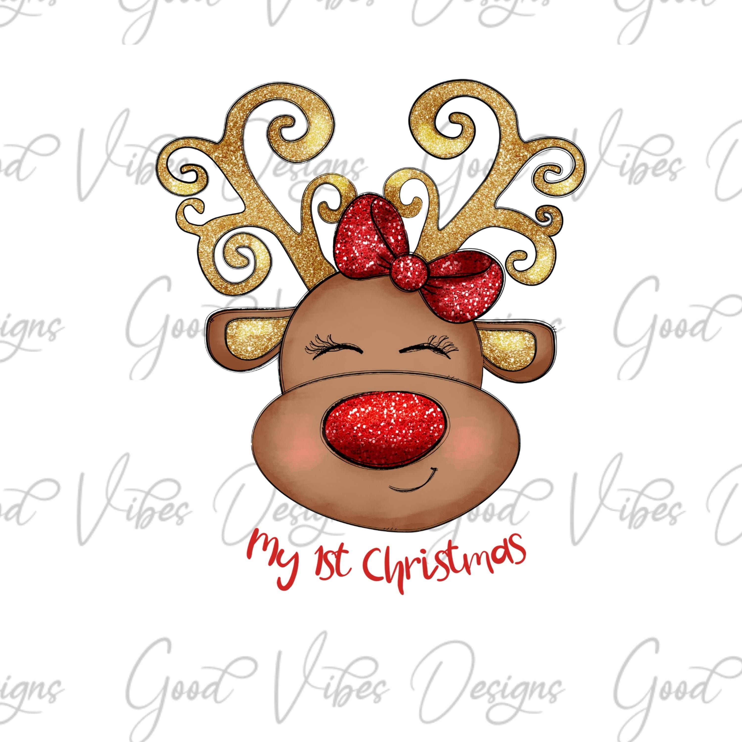 My first Christmas - PNG Download - Sublimation download, Christmas png, Christmas tee shirt, baby girl 1st Christmas png - first Christmas