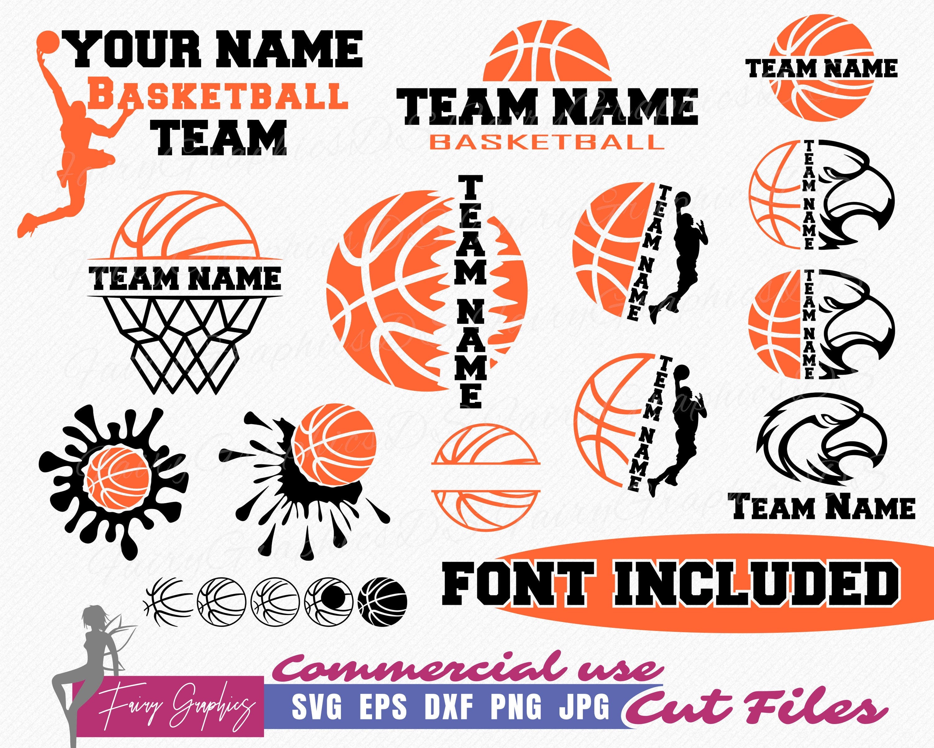 Basketball Bundle SVG - Template Bundle Basketball Team, Basketball SVG Vector, Sport Team clipart bundle cutting files - commercial use svg