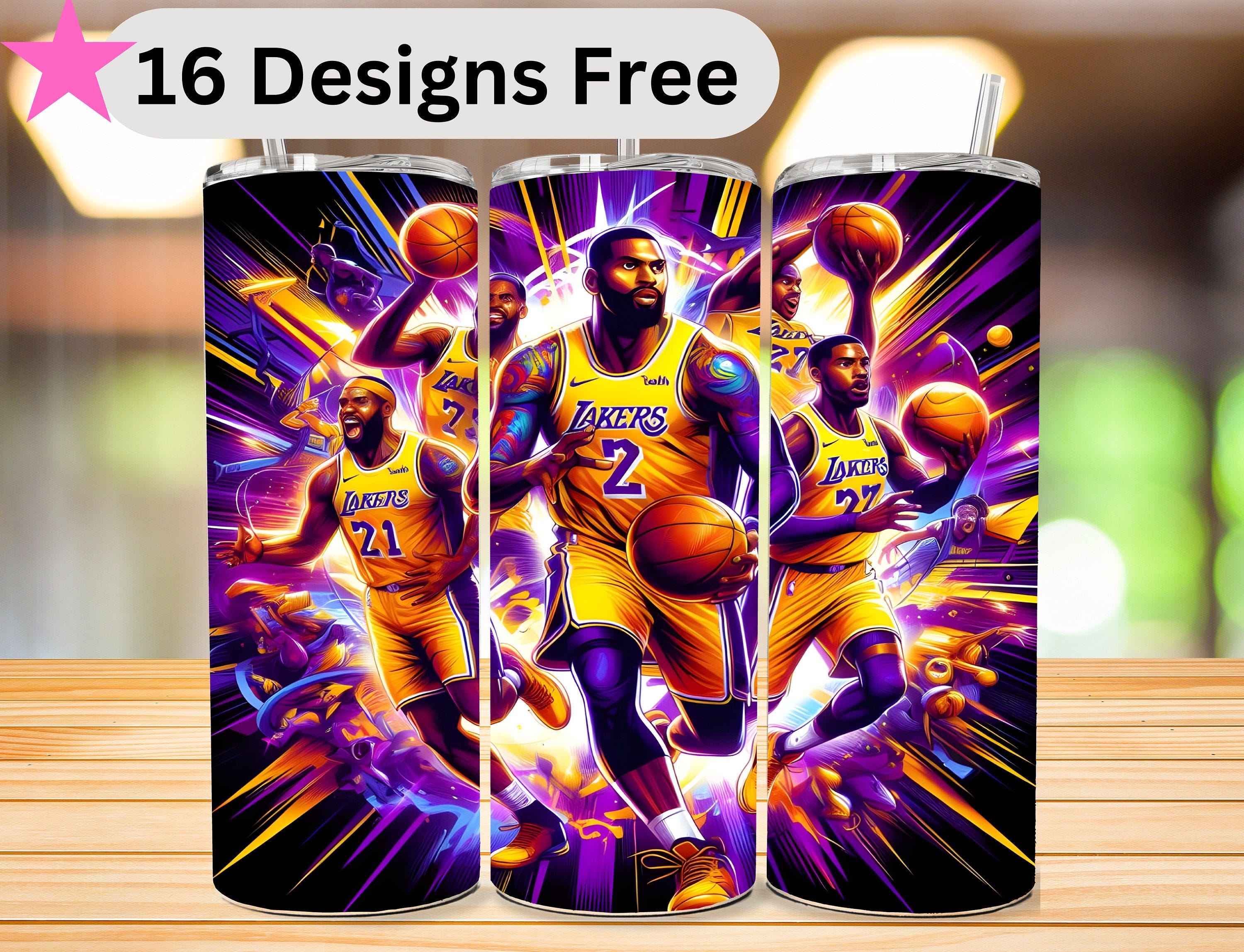 Lakers Tumbler Wrap, Lakers Sublimation Design, High Resolution 300 DPI, Skinny 20oz PNG, Digital Graphic,20 Ounce Sublimation,Straight Wrap