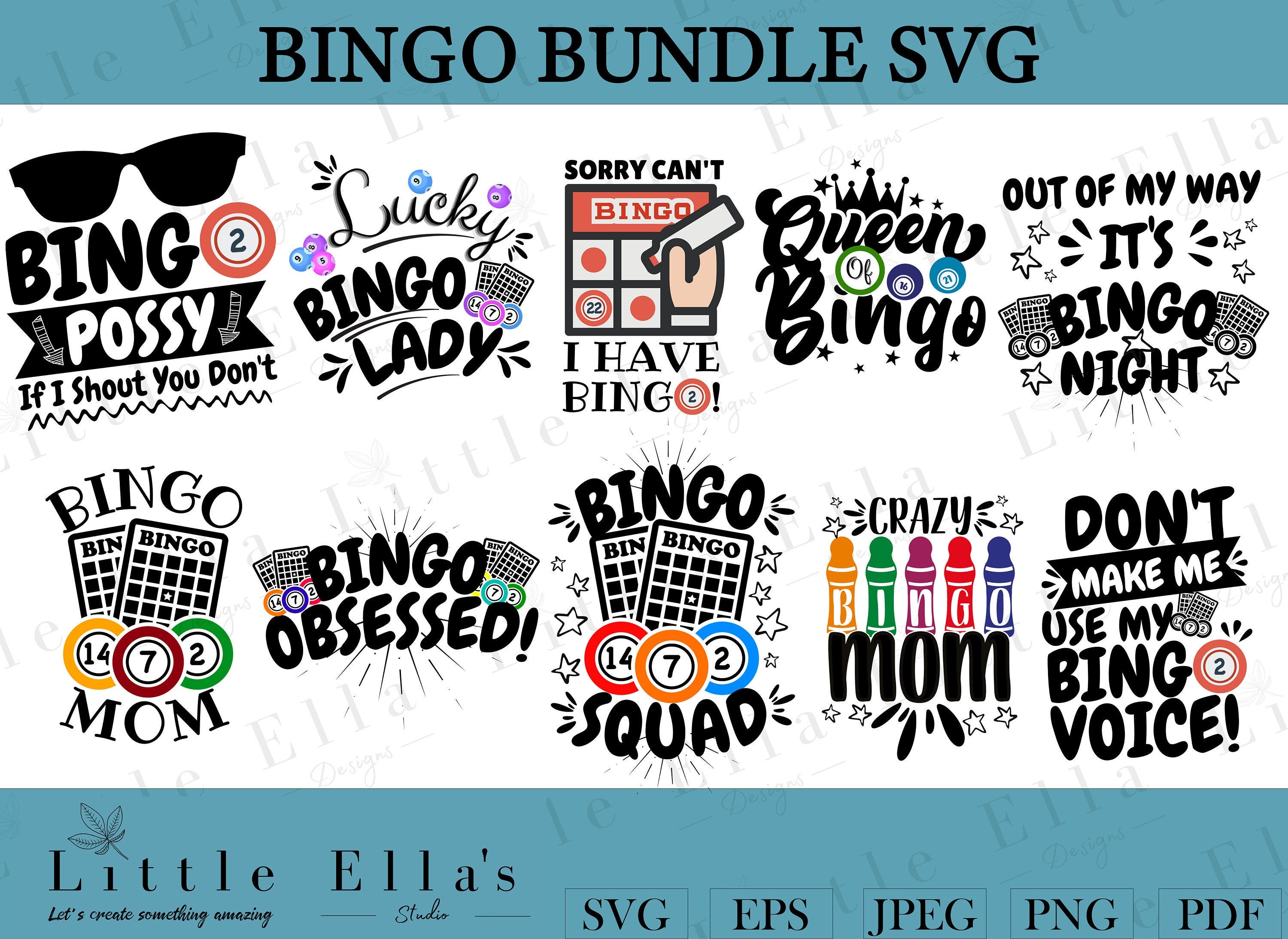 Bingo bundle svg, Bingo Player svg, Bingo bundle for cricut, Bingo Player svg, Bingo player gift, Bingo Mom svg