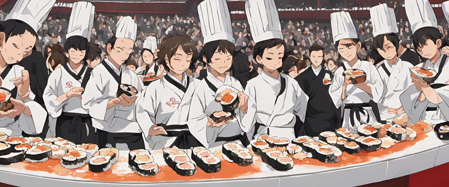 Enjoy sushi