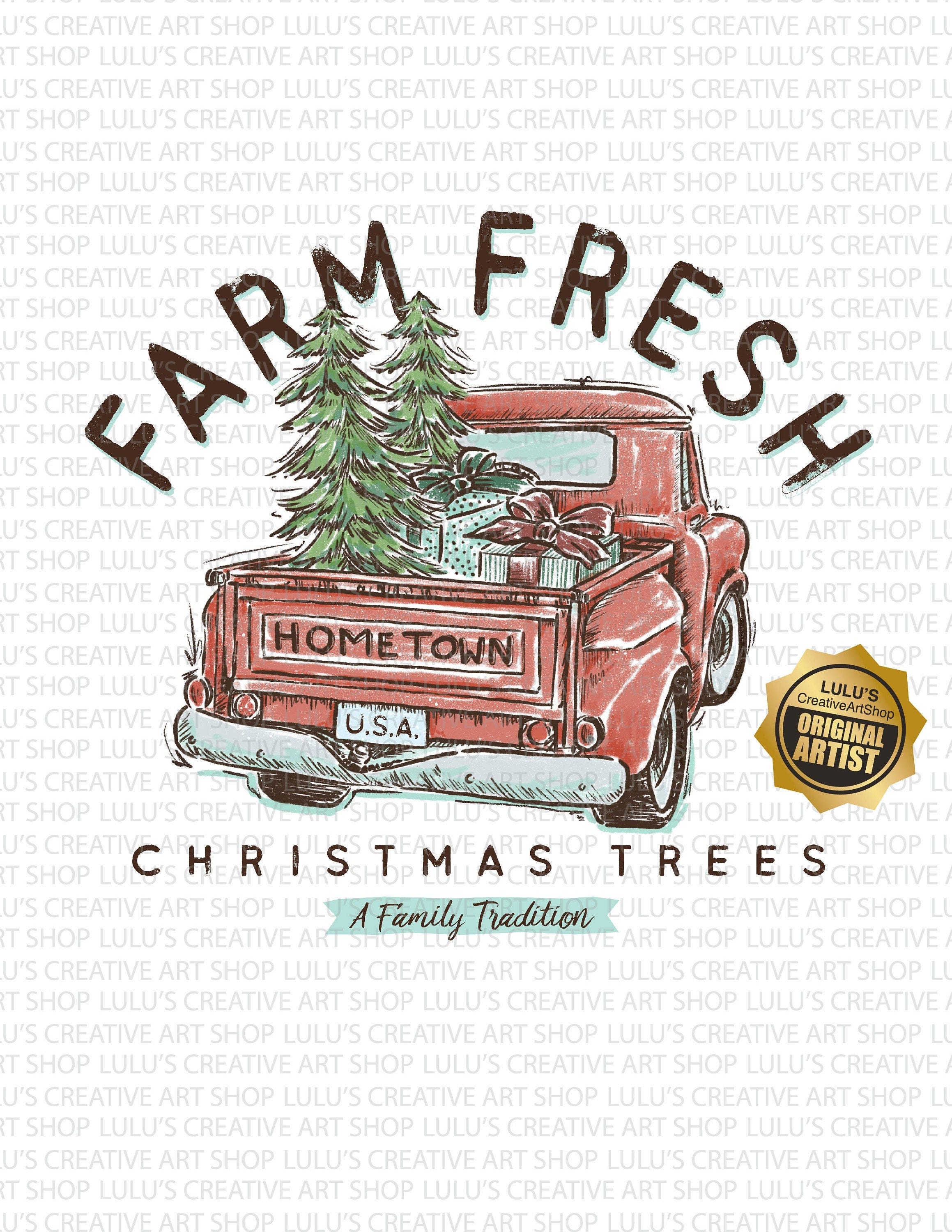 Farm Fresh PNG-Farm Fresh Truck png-Christmas Truck png-Red Truck png-Christmas Tree Truck png-Farm Fresh Christmas Trees