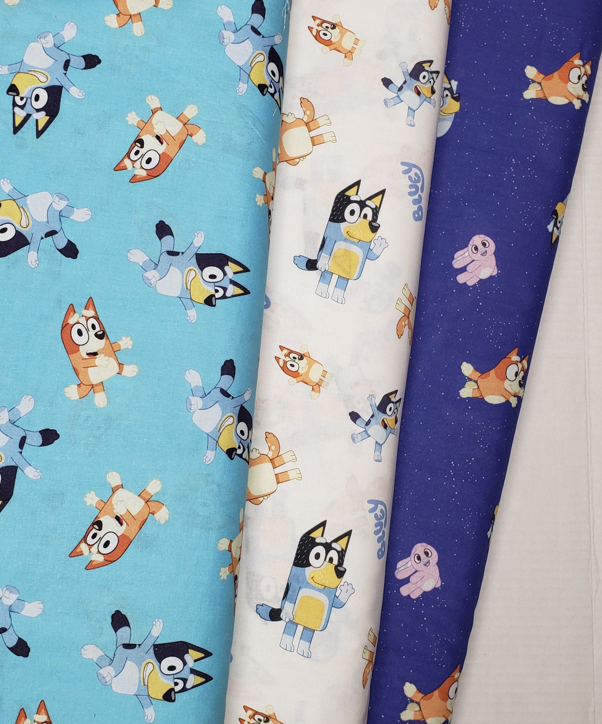 Disney Jr Bluey Cotton Quilt Fabric by the Yard