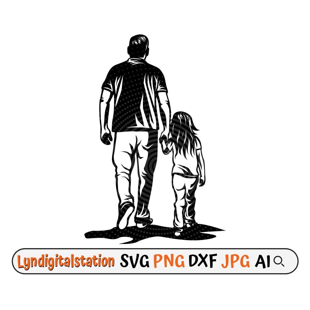 Father & Daughter Svg | Dad Life Clipart | Like Father Like Daughter Cut File | Daddy