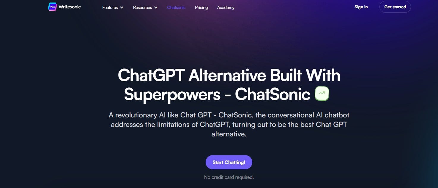 ChatSonic is a chatbot that works well on both Facebook Messenger and Telegram.