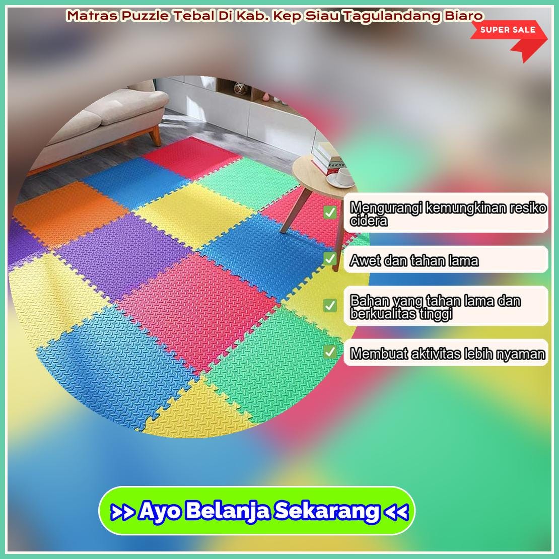 Matras Puzzle Tebal Di Kab Kep Siau Tagulandang Biaro