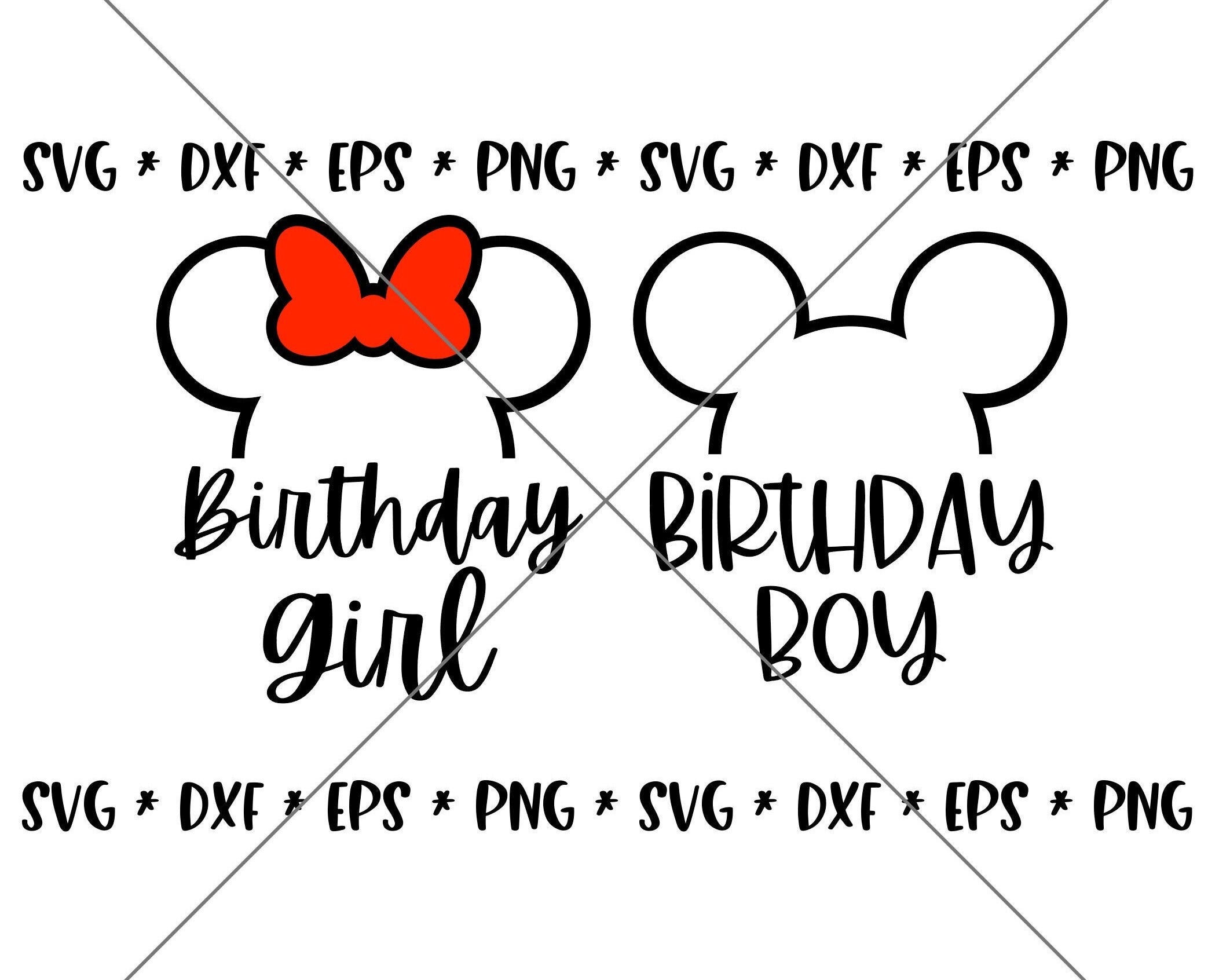 SALE!! Birthday Girl Boy SVG, Disney svgs, DXF, eps, png Instant Download File, Disney World Family Trip svg, Disney Birthday Mouse--MT26