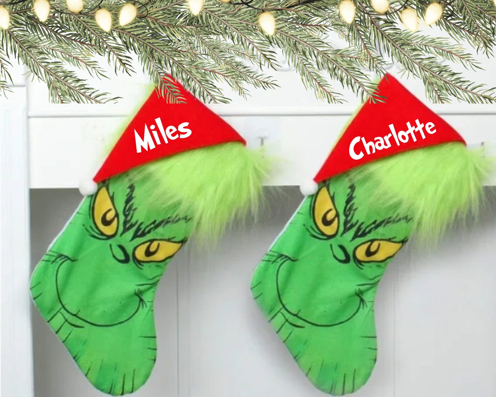 BEST SELLER, Grinch Christmas Stocking, Christmas Stocking, Personalized Christmas Stocking,  Grinch Stocking, Personalized Stocking