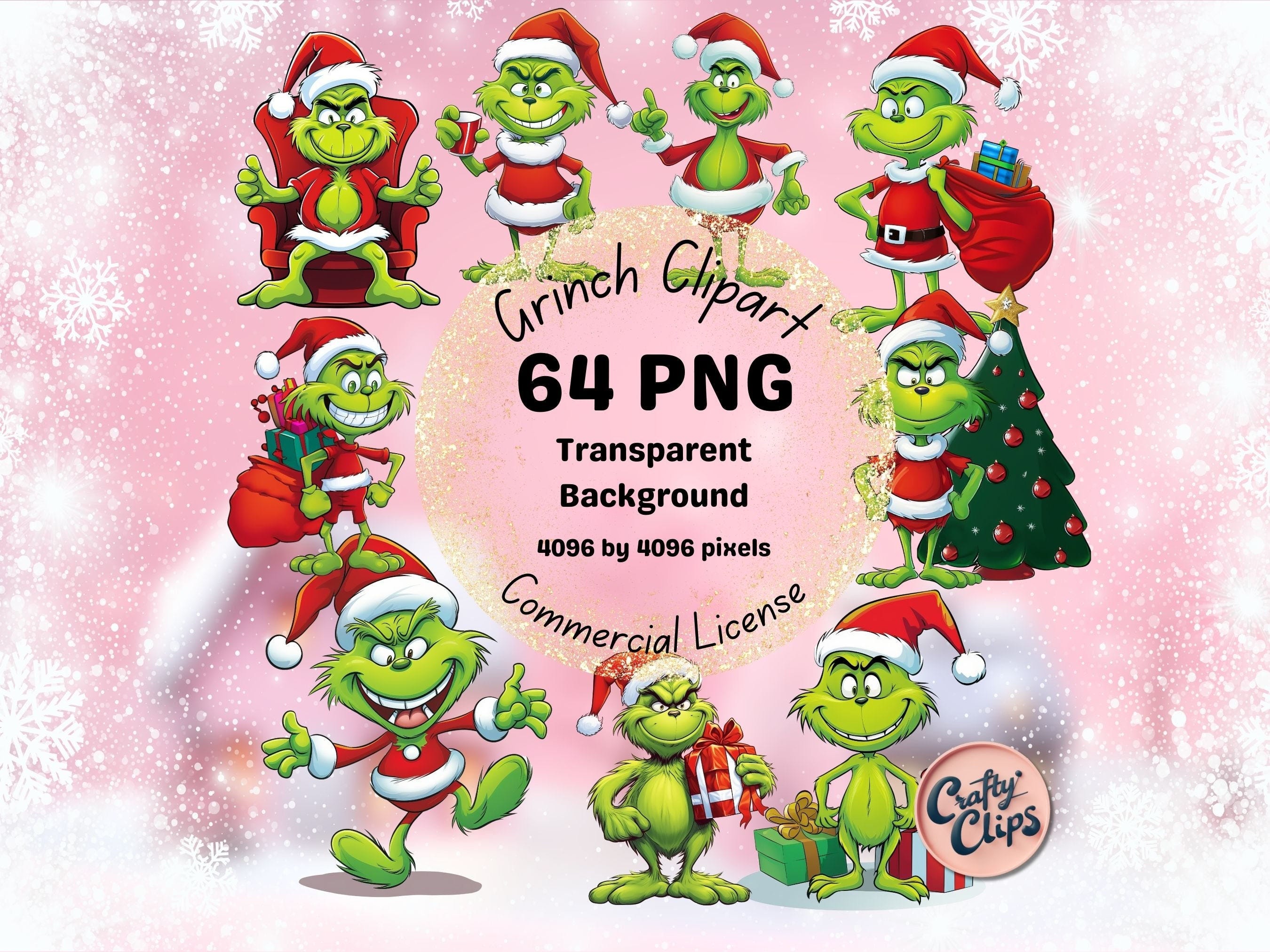 Grinch Png, Grinch Clipart, Christmas Clipart, Digital Download, Commercial License, Digital Planer, Digital Prints, Scrap book, Sublimation