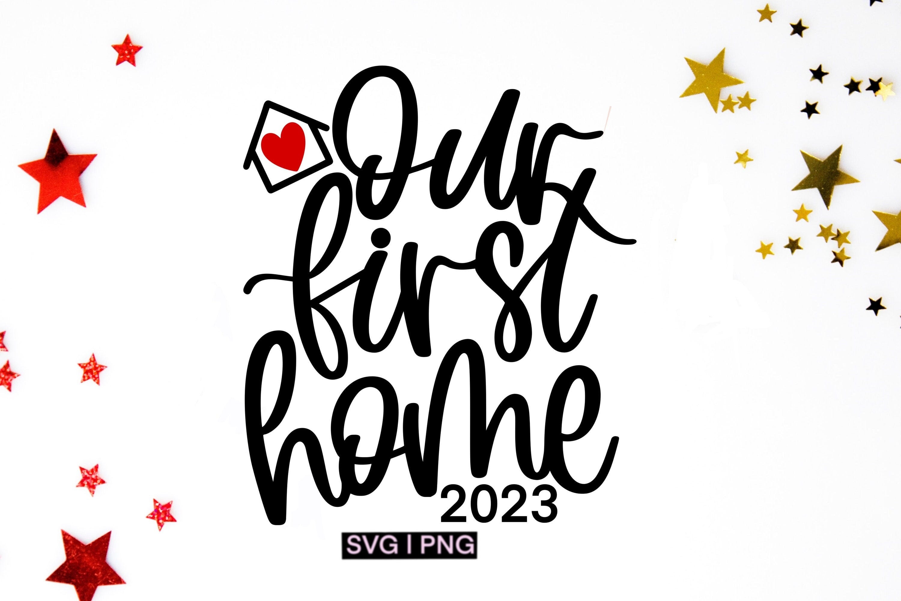 Our first home 2023 svg, christmas ornament svg, first home svg, new home svg, christmas 2023 svg, xmas ornament svg, first christmas svg