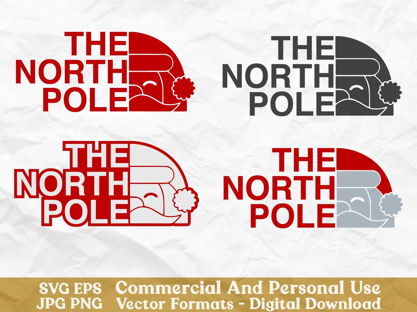 The North Pole Santa png,  Christmas shirt svg, Christmas png Christmas svg, North pole svg, Santa svg, Christmas png svg