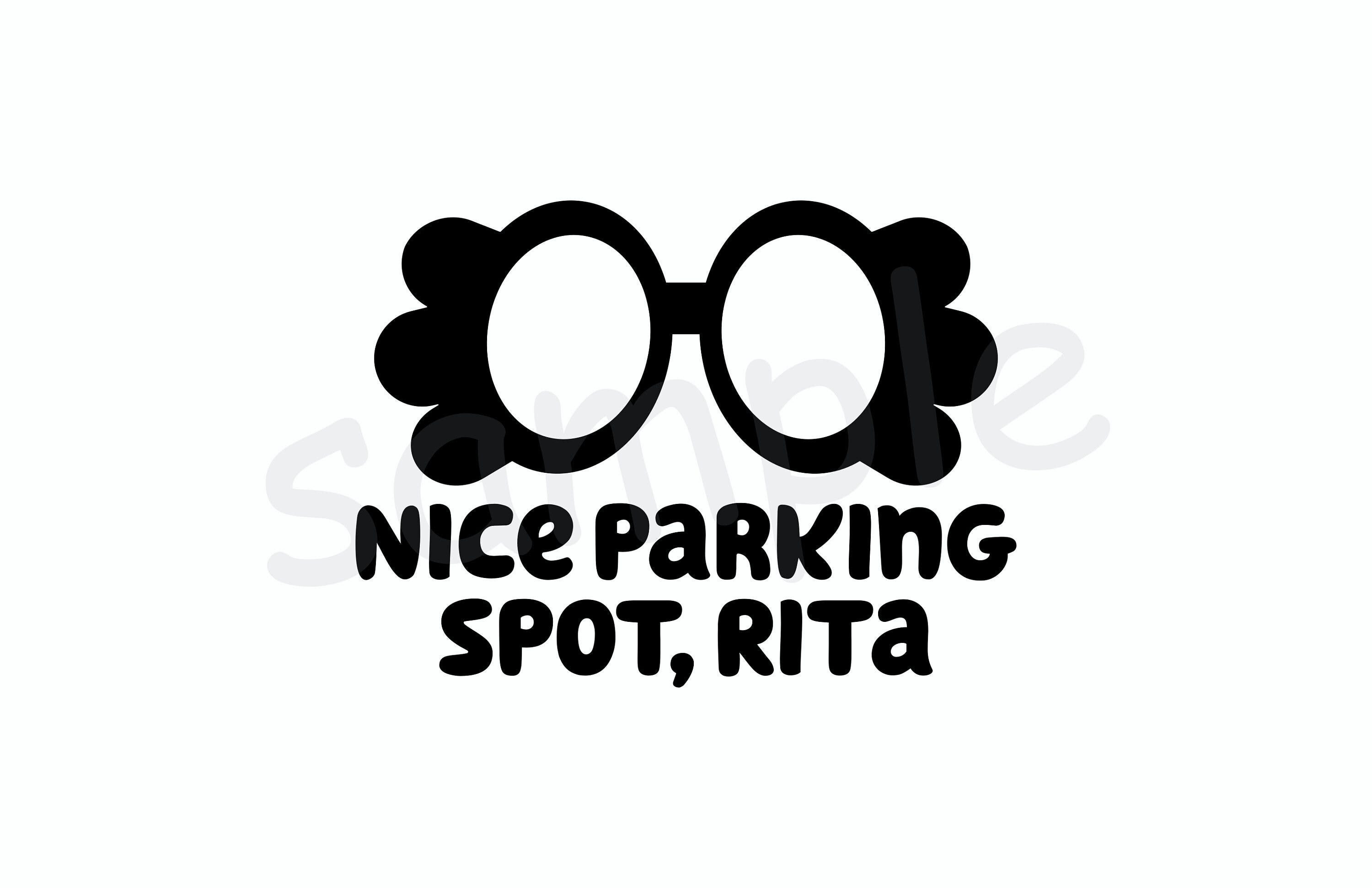 Nice Parking Spot Rita with Glasses SVG Digital Download Cut File - Grannies Svg