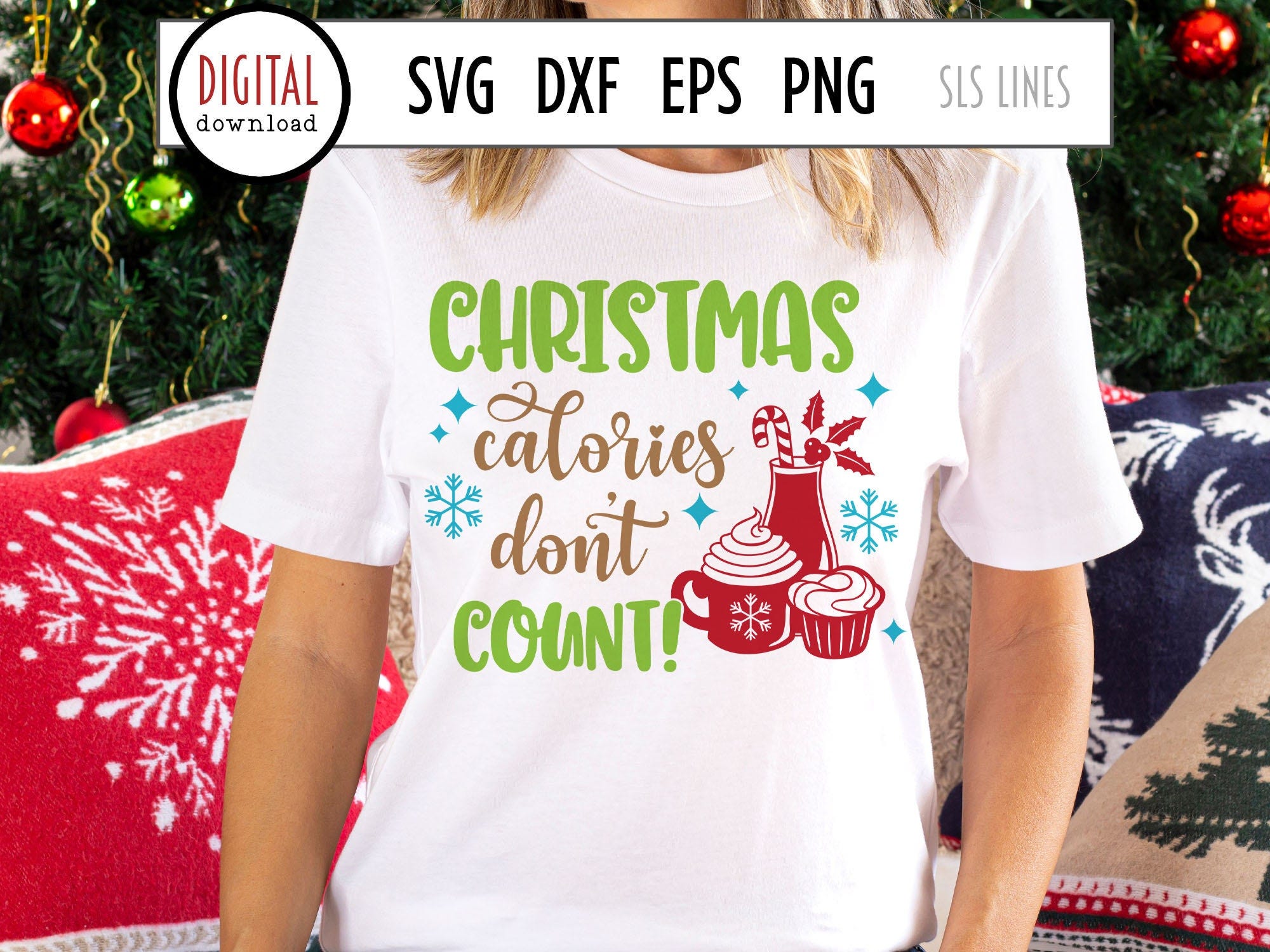 Christmas Baking SVG, Christmas Calories Don