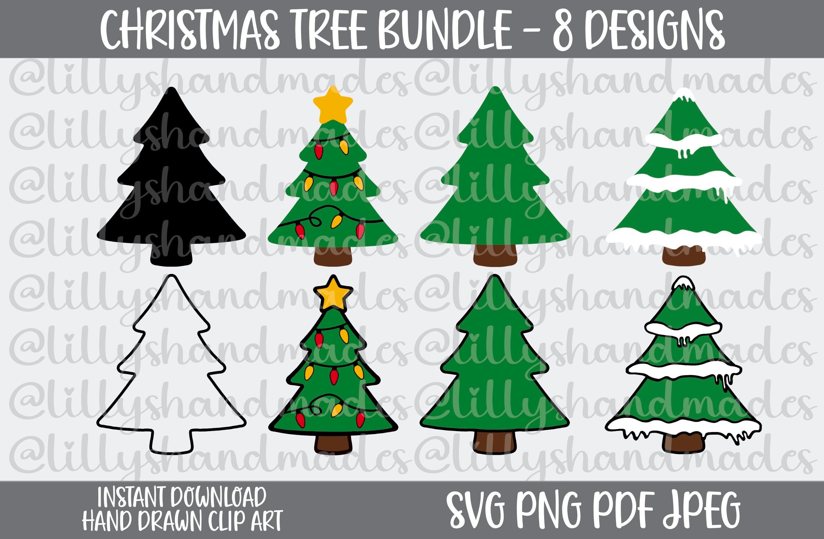Christmas Tree Svg Bundle, Christmas Tree Png, Christmas Tree Clipart, Christmas Tree Vector, Christmas Clipart, Christmas Tree Sticker