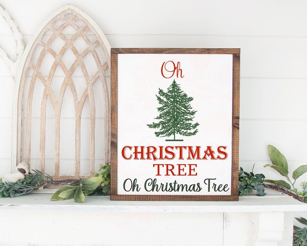 Oh Christmas Tree svg, Trending Christmas Decor, Farmhouse, Christmas Cut File, Holiday Home Decor, Christmas carols, cricut, cutting file