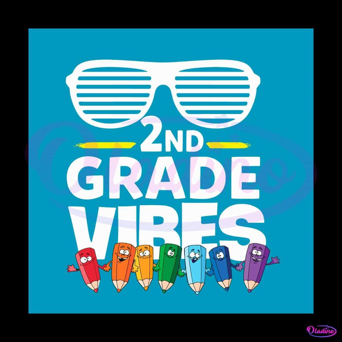 Back To School SVG 2nd Grade Vibes SVG File For Cricut