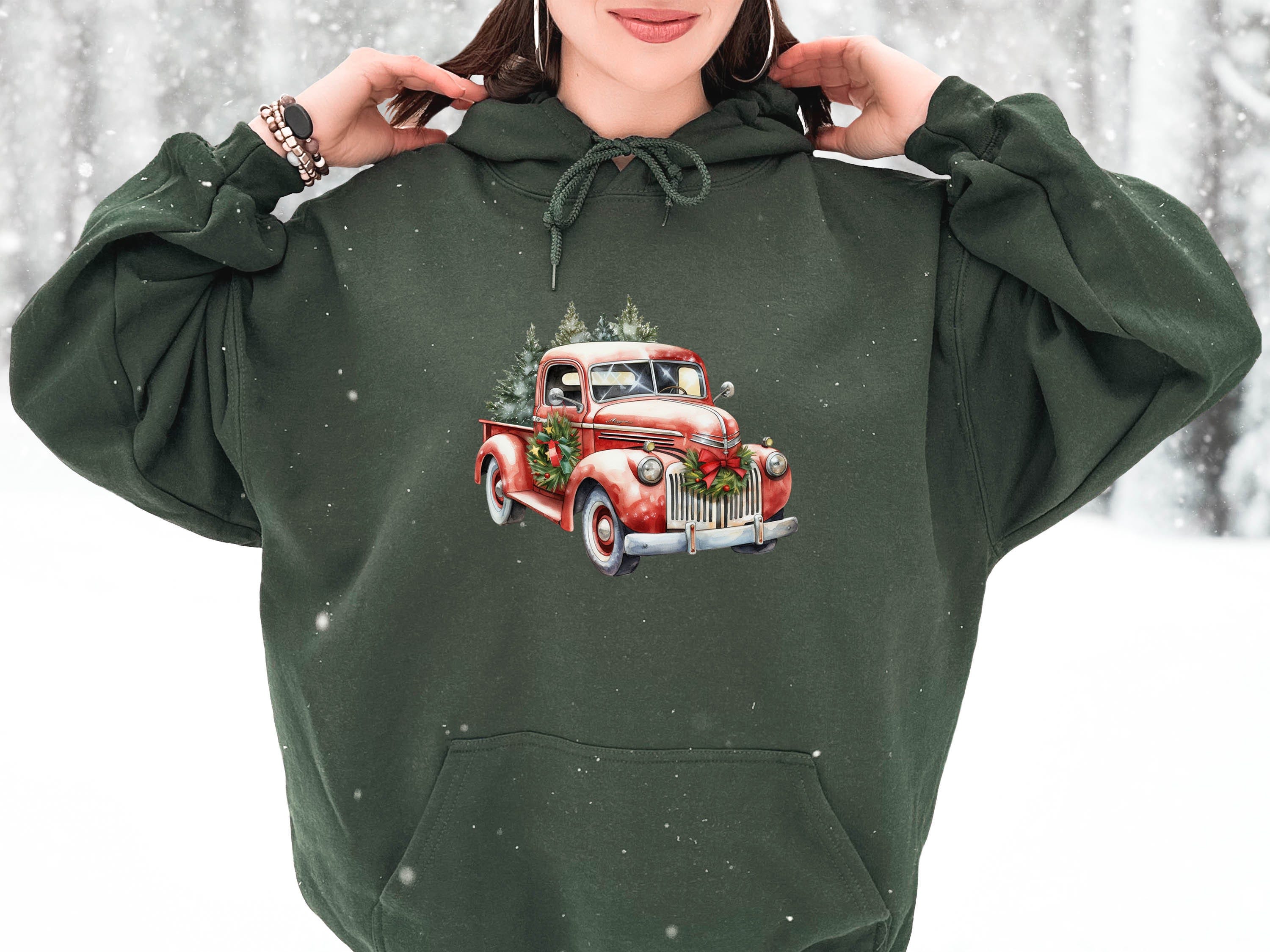 Merry Christmas Truck, Christmas Tree Shirt, Merry Christmas, Red Truck Shirt, Christmas Matching Family Shirt, Christmas Truck Family Shirt