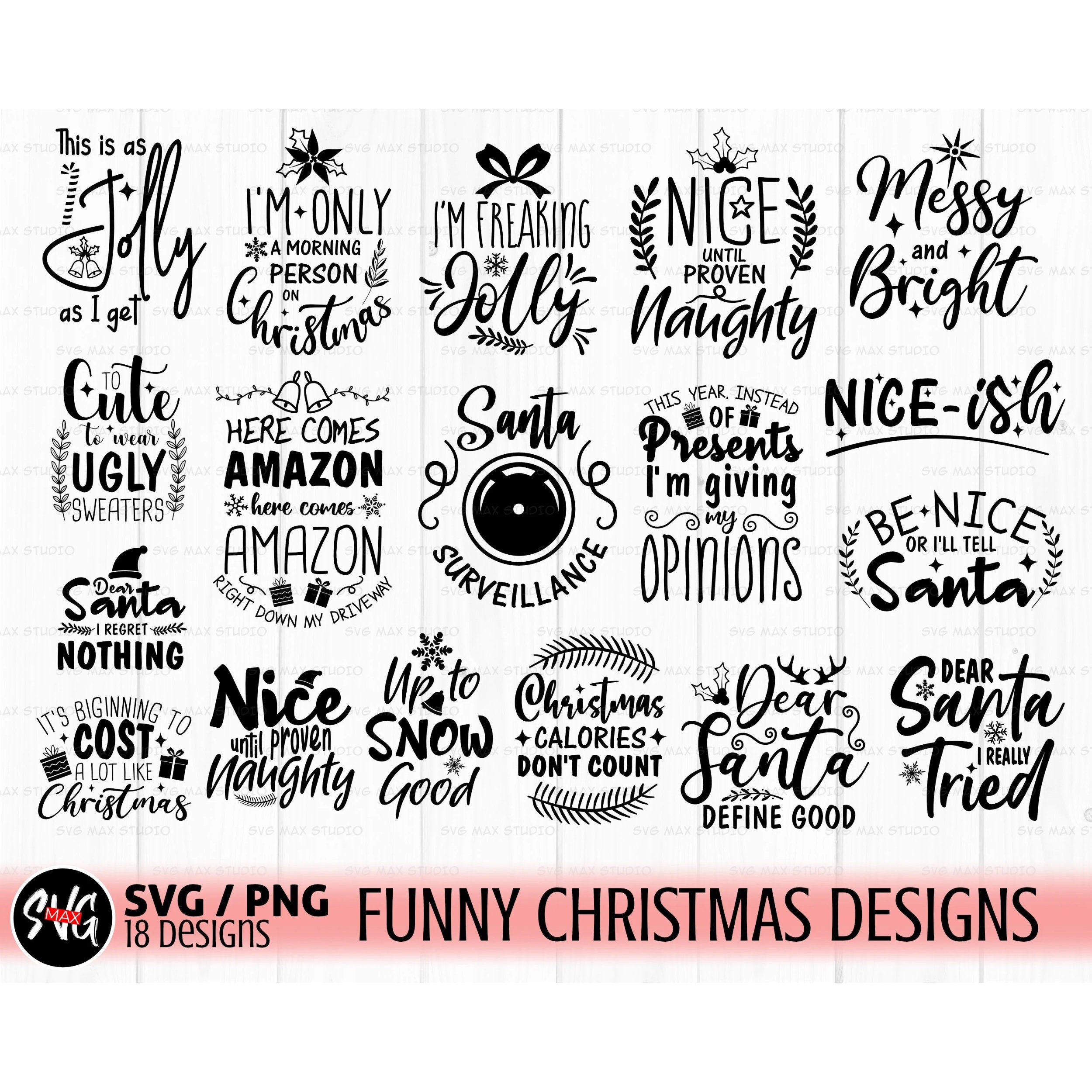 Funny Christmas svg bundle, Christmas shirt svg, merry Christmas svg, Christmas clip art, dear santa svg, kids Christmas svg