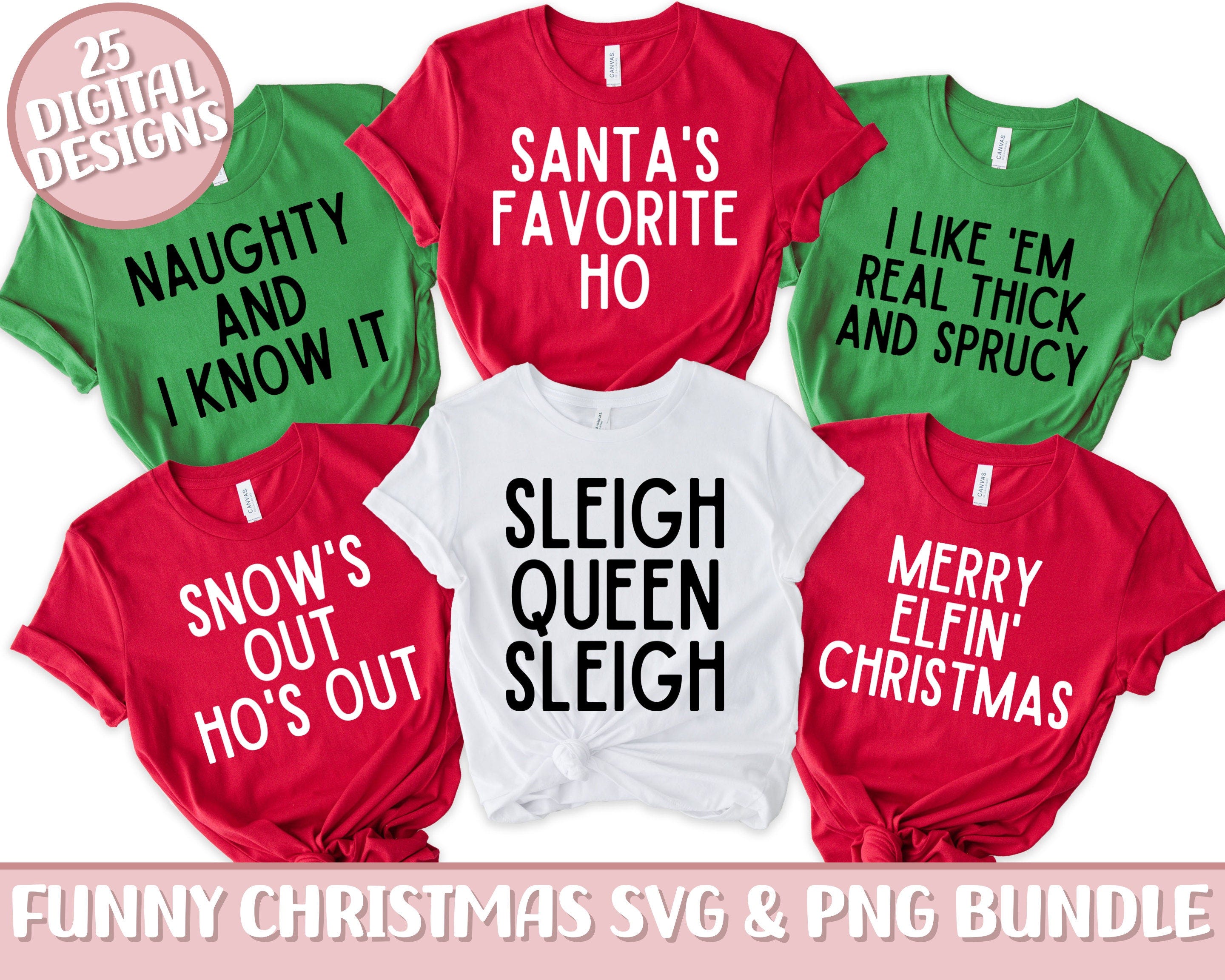 Family Christmas SVG & PNG Bundle, Christmas Puns SVG Bundle, Funny Christmas Bundle Svg, Christmas Group Shirts, Christmas Party Shirts Svg