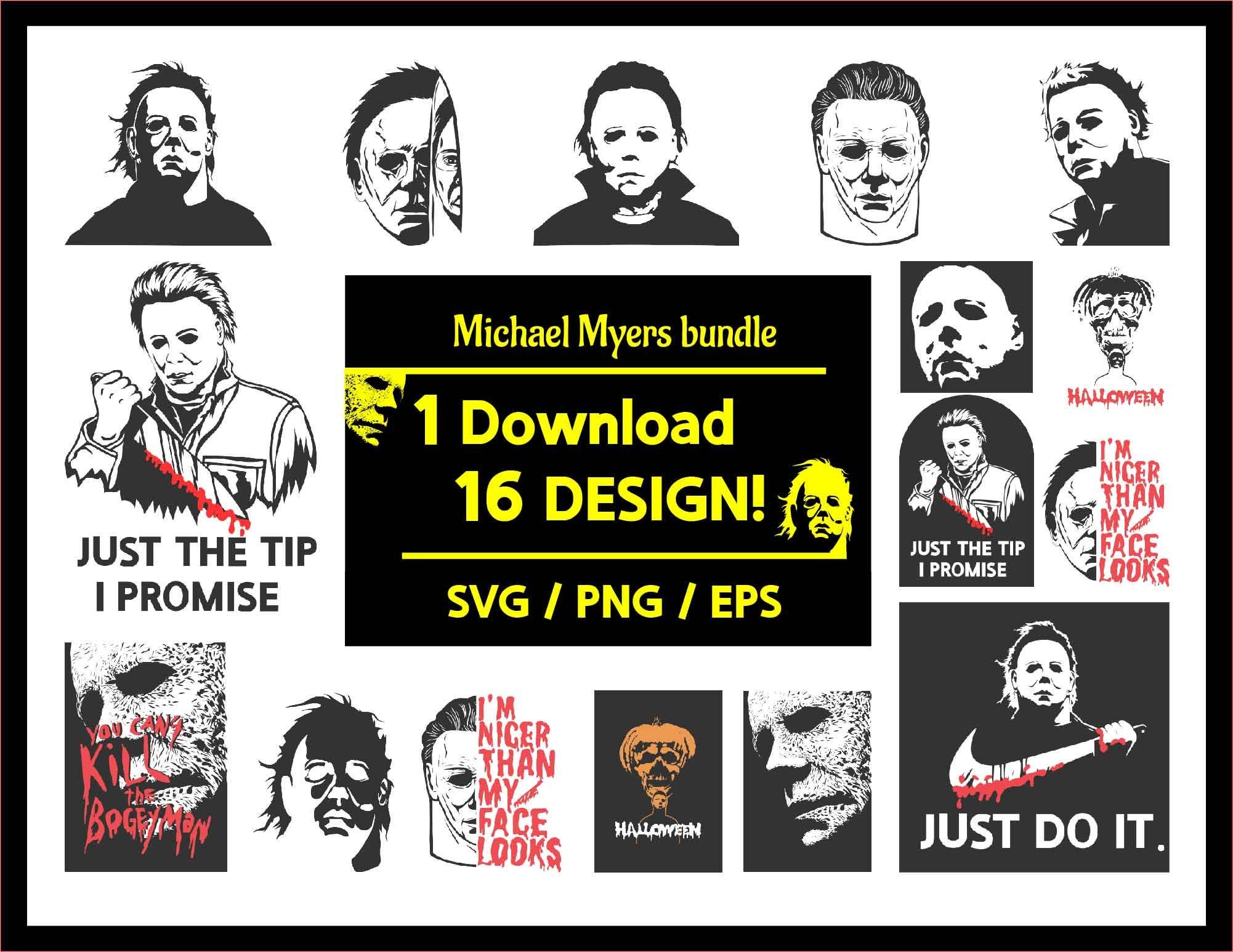 Michael Myers face SVG, Horror Squad Goals, Cut File For Silhouette, Cricut, Cameo SVG png EPS Instant File Download