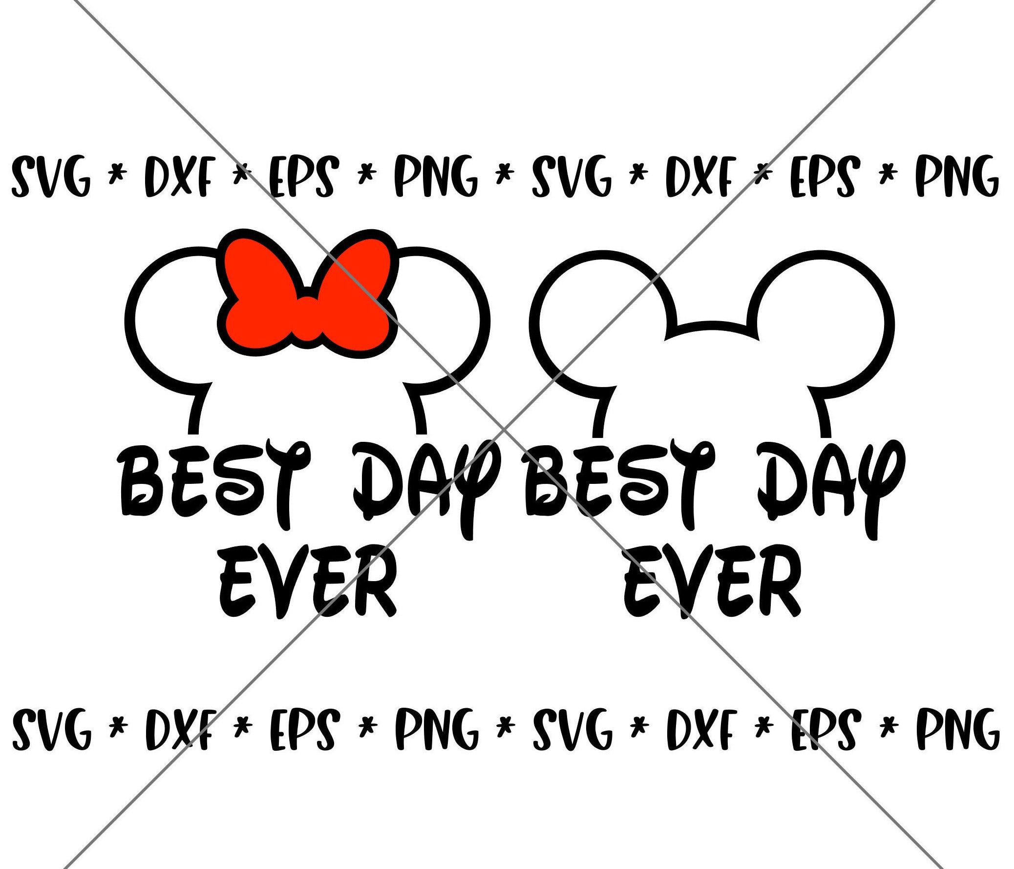 SALE!! Mouse Best Day Ever SVG, Disney svgs, DXF, eps, png Instant Download File, Disney World Family Trip svg, Disney Bound Mouse svg--MT18