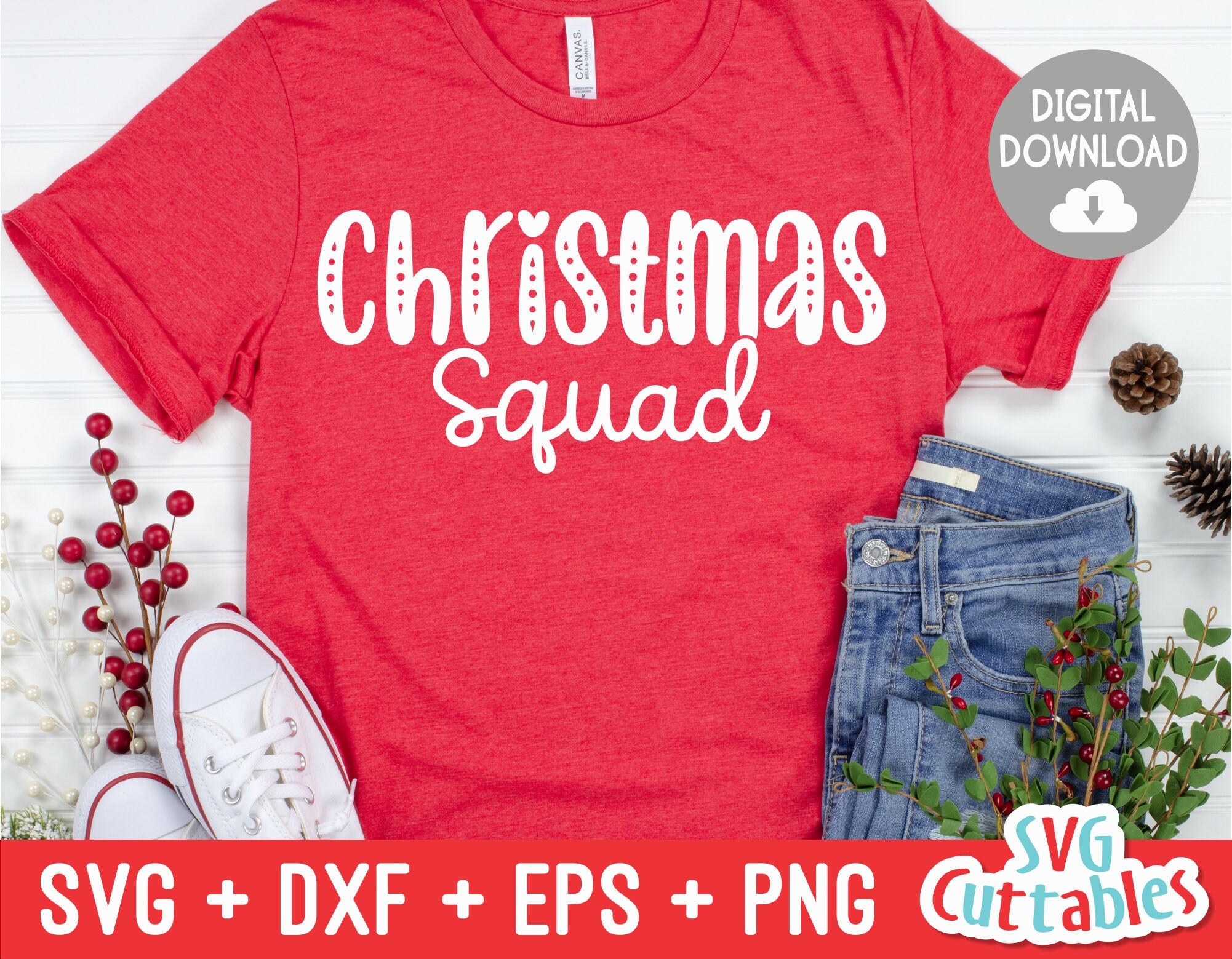 Christmas Squad svg - Christmas svg - Cut File - svg - eps - dxf - png - Silhouette - Cricut - Digital File