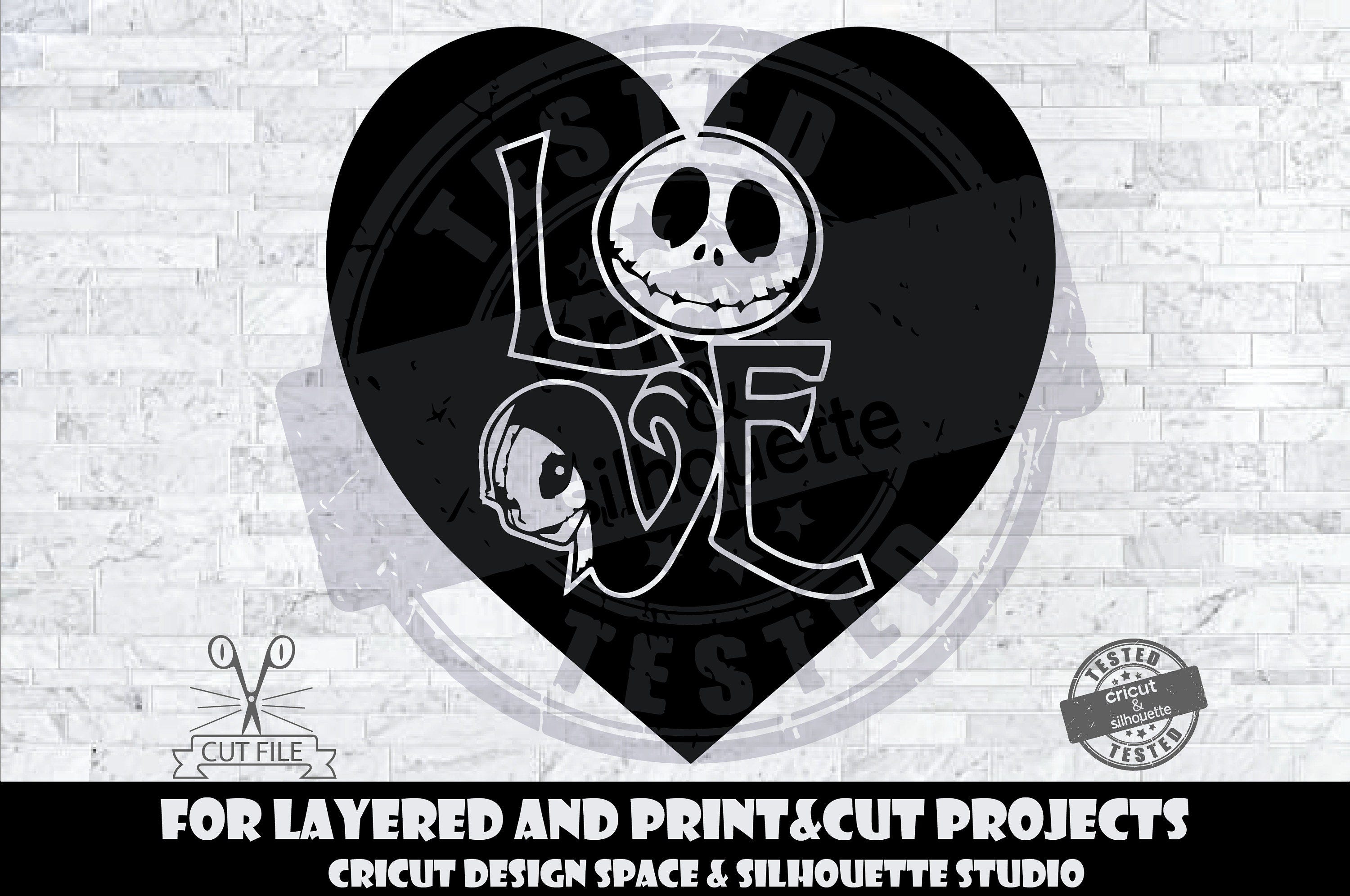 Jack Skellington SVG Halloween SVG The Nightmare Before Christmas SVG Design Files For Cricut Silhouette Cut Files Layered And PrintAndCut