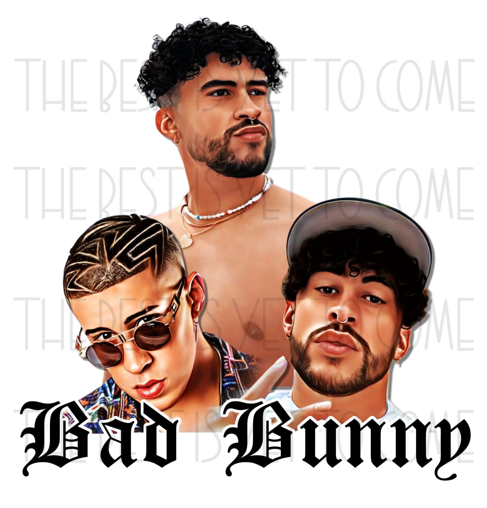 Bad Bunny Collage Digital Download PNg File