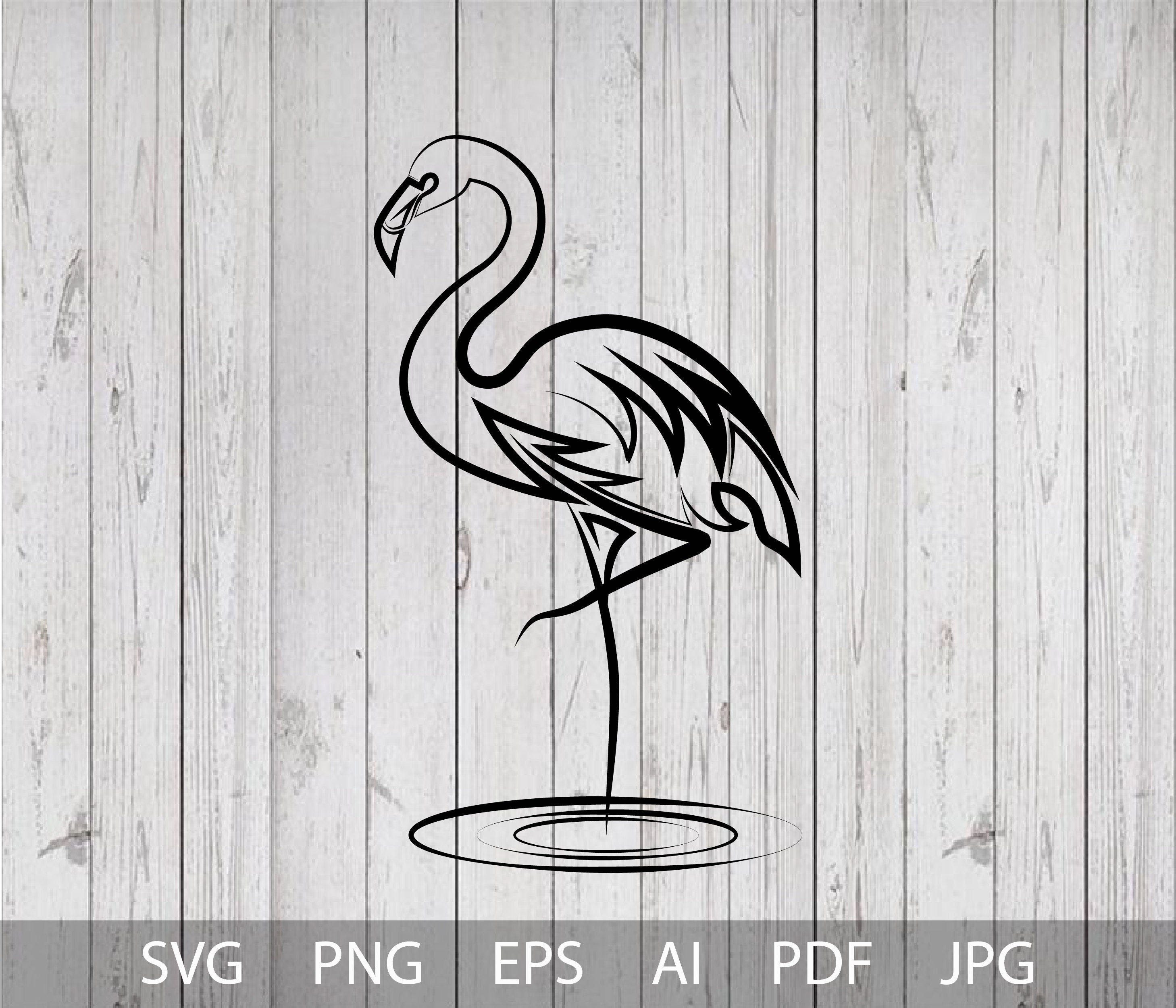 Flamingo Svg ,Silhouette Flamingo, Svg ,Animal Svg Files For Cricut , Png, Bird Svg