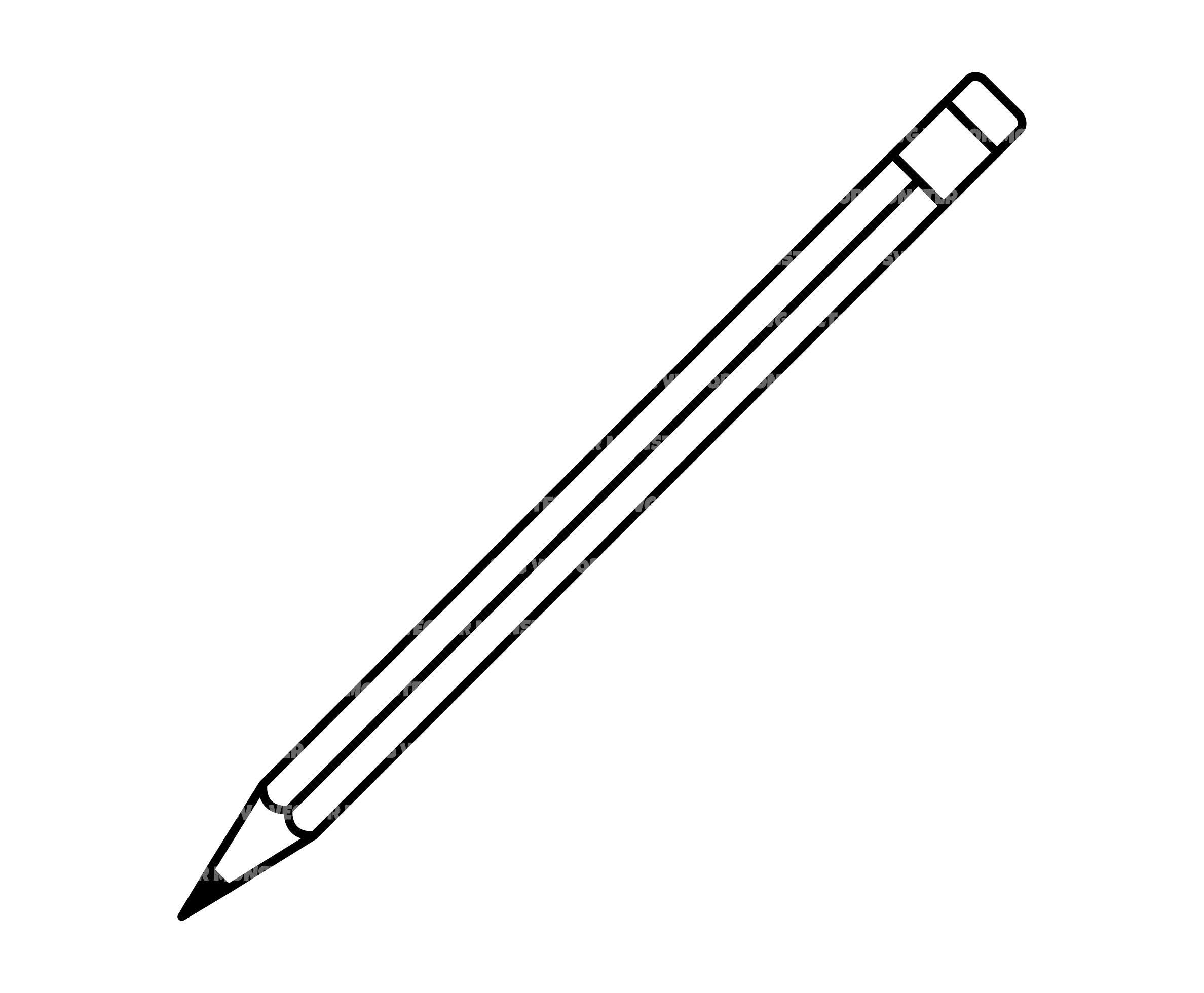 Pencil Svg, School Svg, Teacher Svg, Kindergarten Svg. Vector Cut file for Cricut, Silhouette, Pdf Png Eps Dxf, Decal, Sticker, Vinyl, Pin