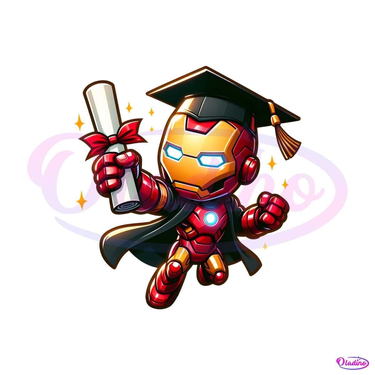 Superhero Iron Man Cartoon Graduation PNG