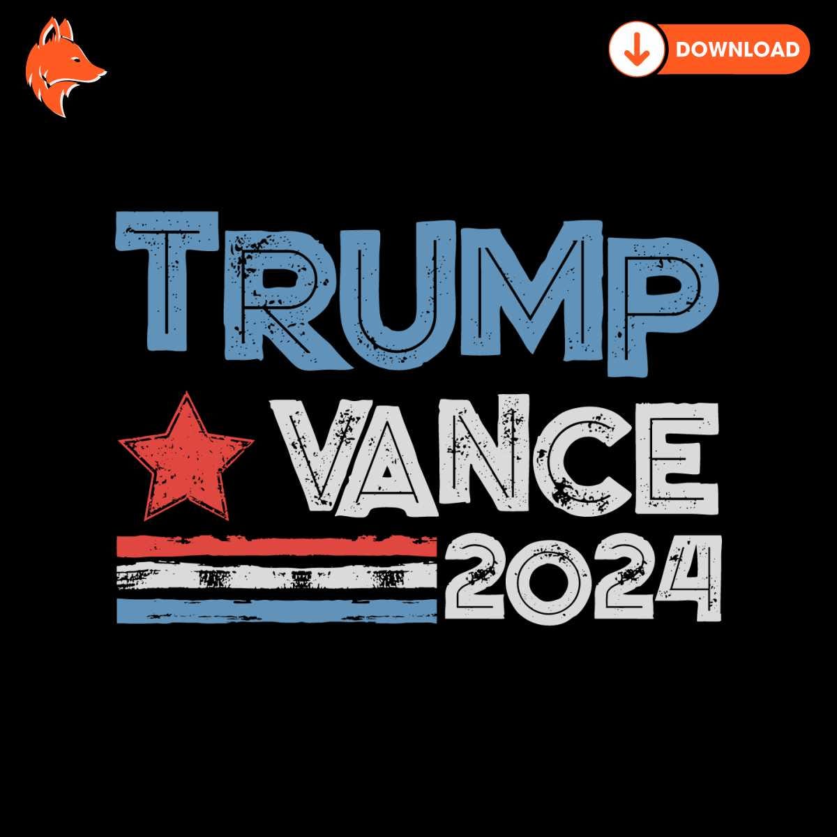 Free Retro Trump Vance 2024 Political SVG