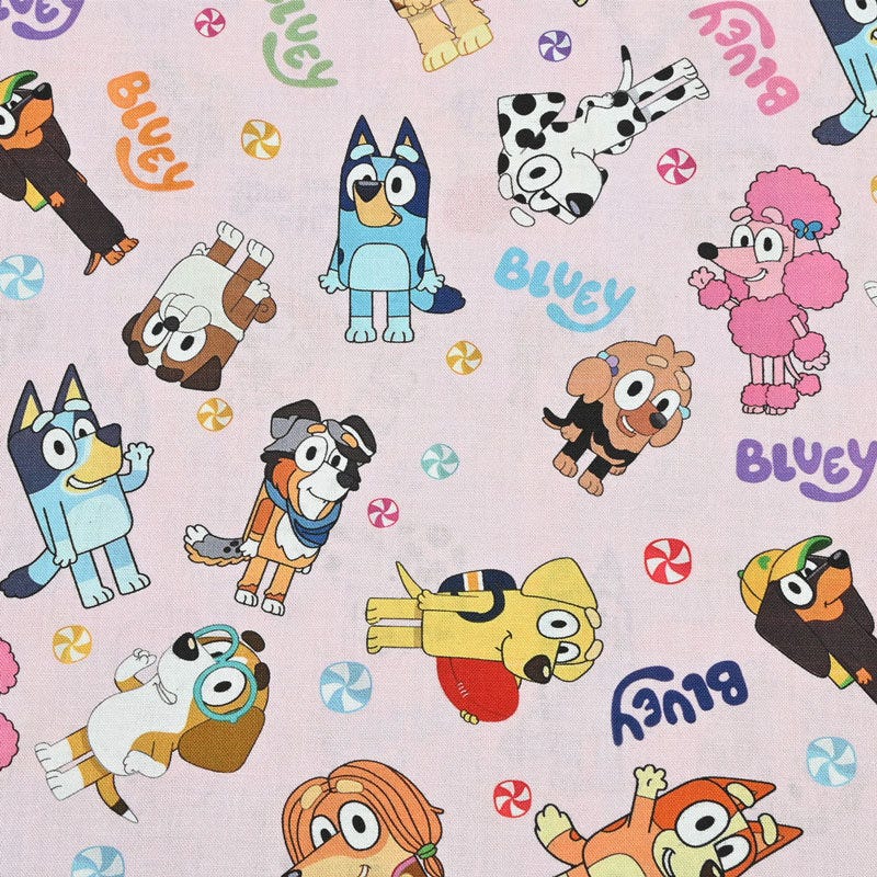 Bluey Fabric Dog Fabric Bluey and friends Cartoon Anime Cotton Fabric By The Half Yard