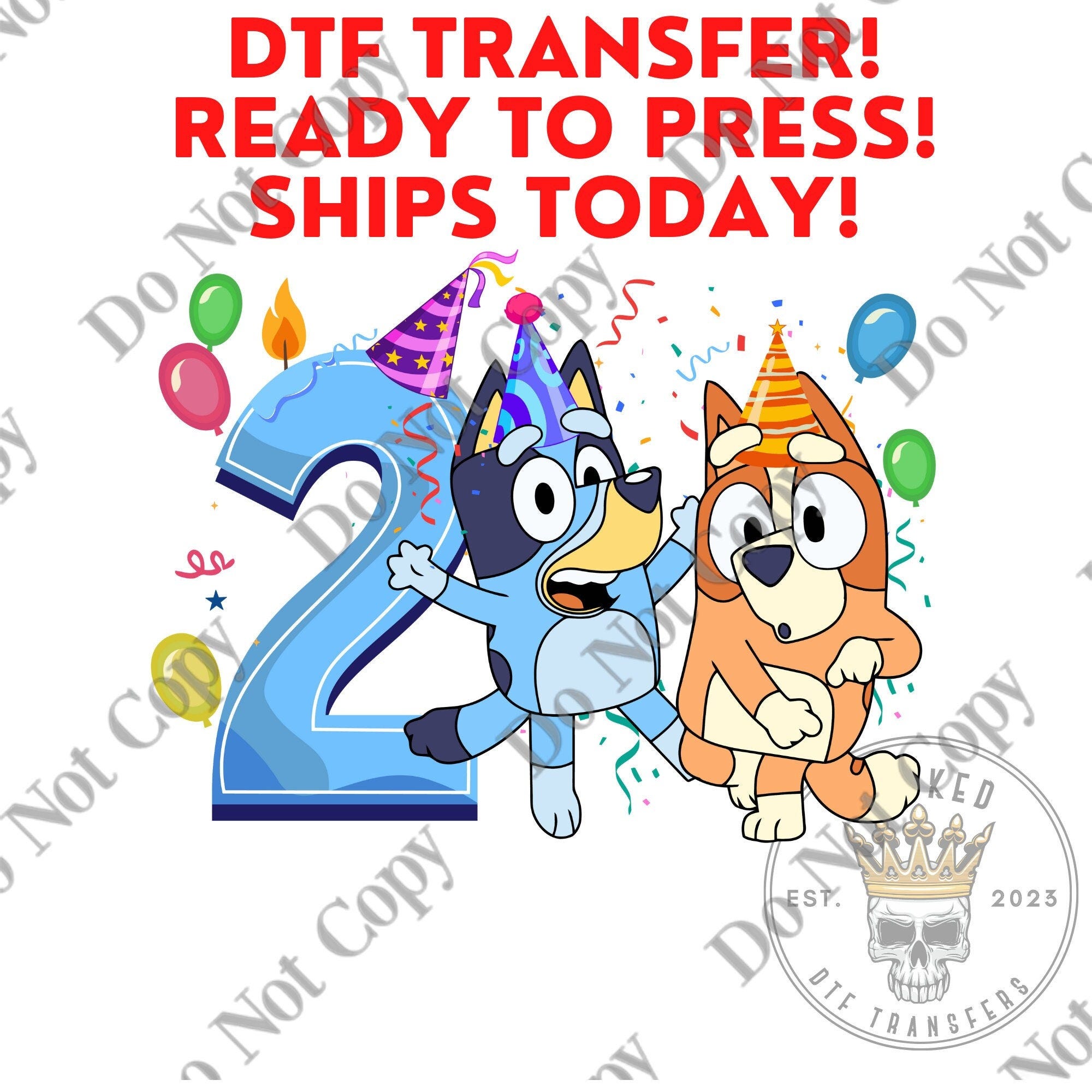 Blue Dog  dtf Transfers, Bluey, Bluey DTF Transfer, DTF, Cold Peel, Trendy DTF Transfers, Disney transfers, 2024 transfers