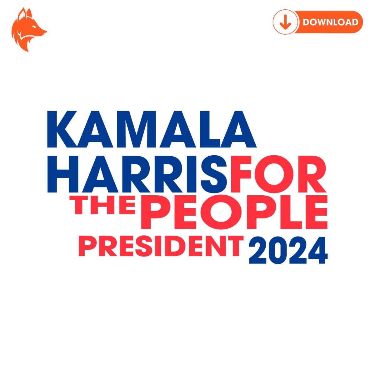 Free Kamala Harris For The People President 2024 SVG