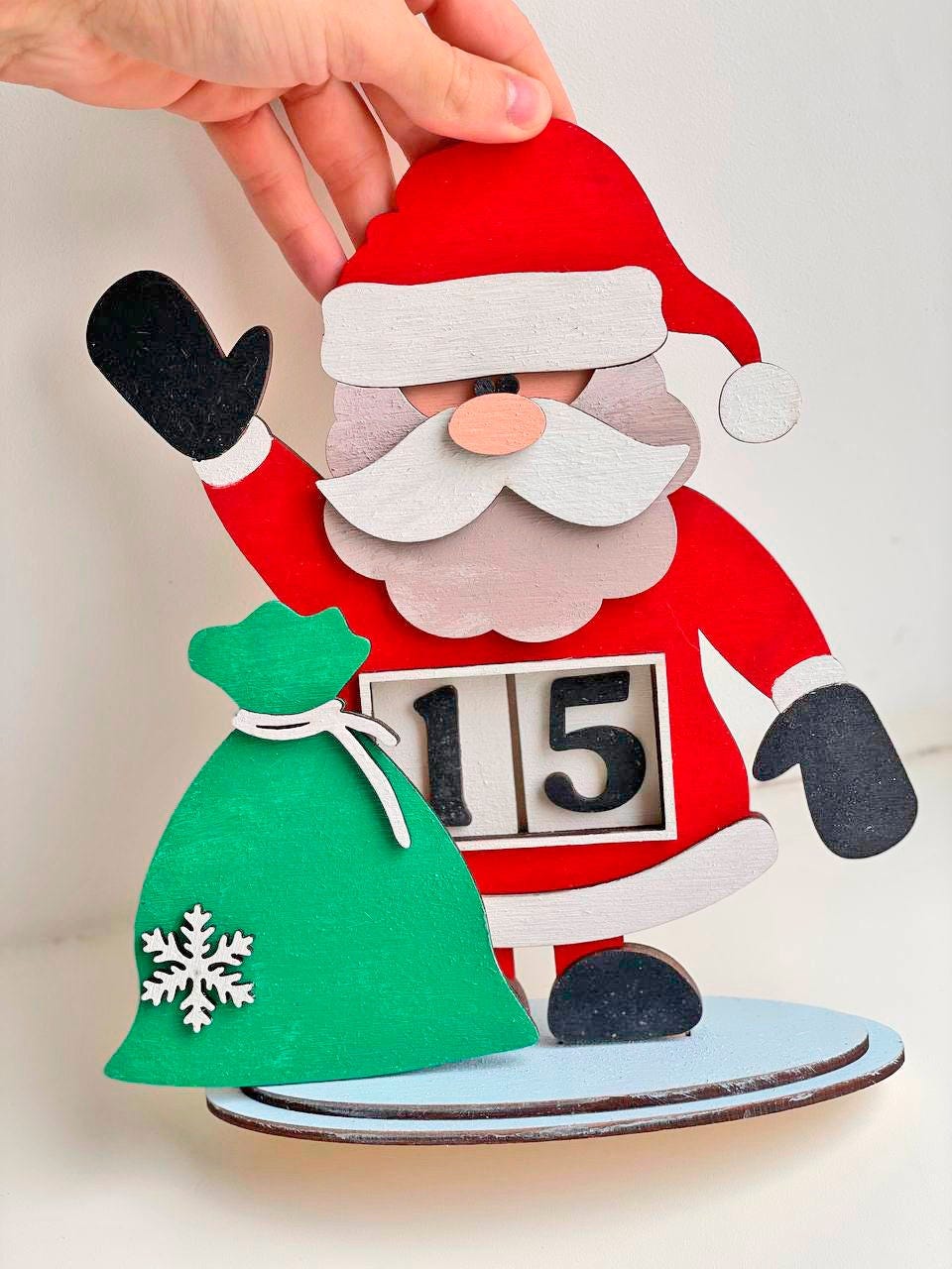 Santa SVG File, Laser Cut File,Standing Santa SVG File,North Pole  SVG,Santa is coming Countdown Calendar, Countdown Calendar,
