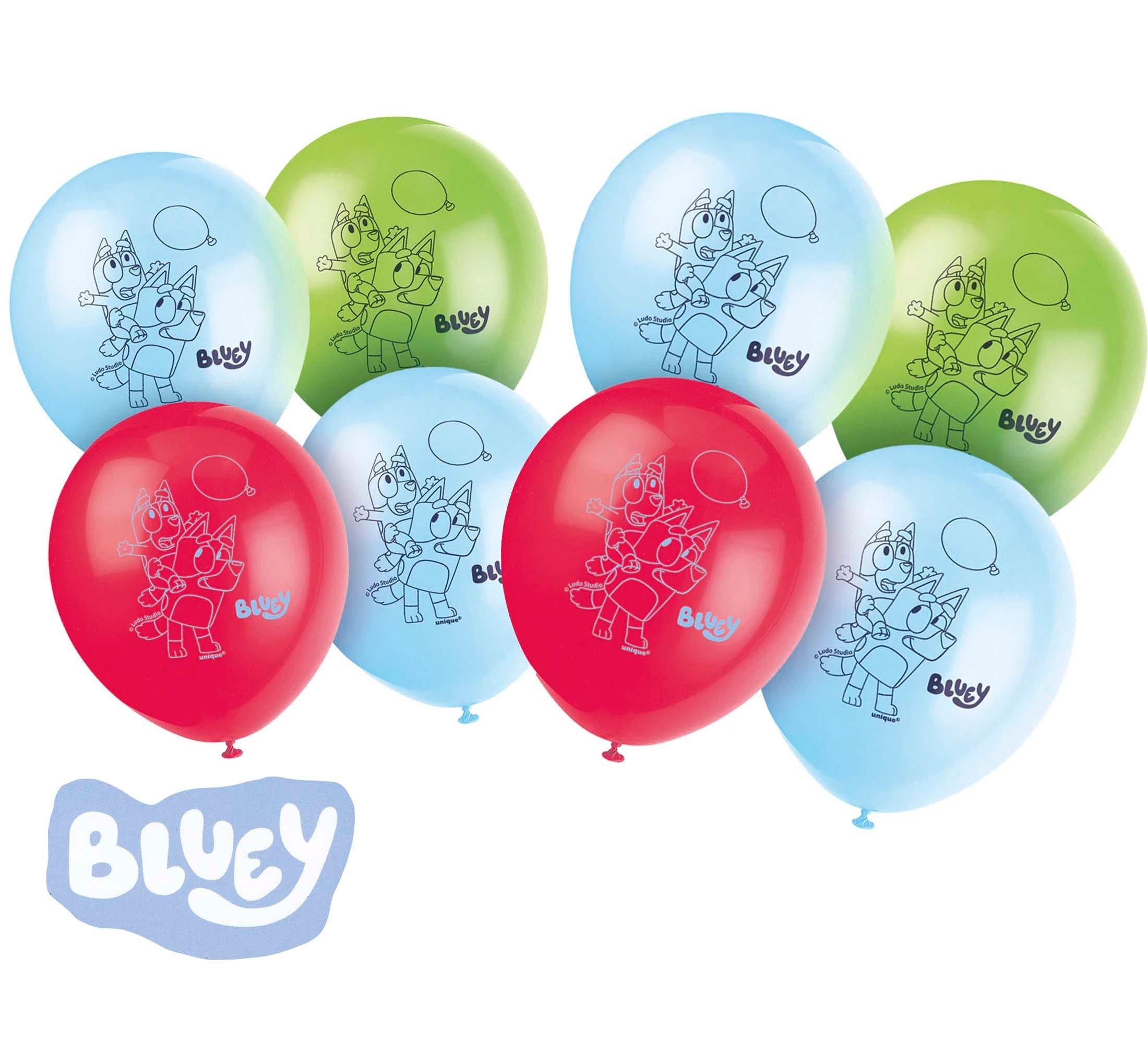 8 Bluey Birthday Balloons , Bluey Birthday, Bluey and Bingo Decoration, Bluey Puppy Birthday, Dog Balloon, Puppy Pawty,Bluey Themed Birthday