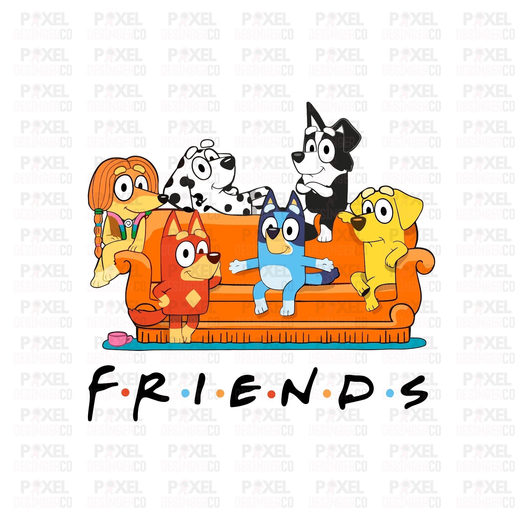 Bundle Blue Dog Family Png,Blue Dog Friends Bundle, Blue Dog Birthday,Png Files, Png For Shirts, Birthday Png, Clipart png, Digital Download