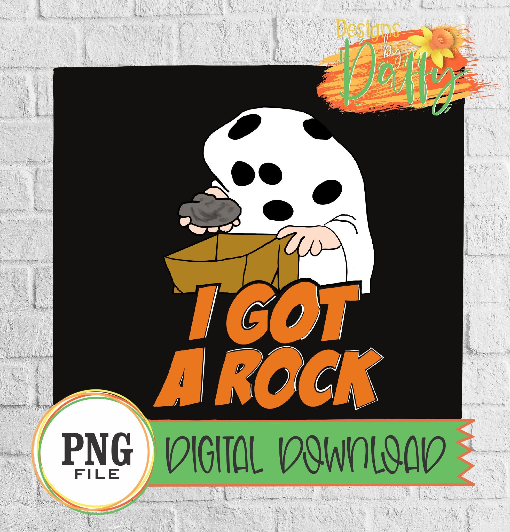 I Got a Rock, Peanuts Charlie Brown Pumpkin Patch, Digital Transfer, Sublimation, Digital Download, PNG File
