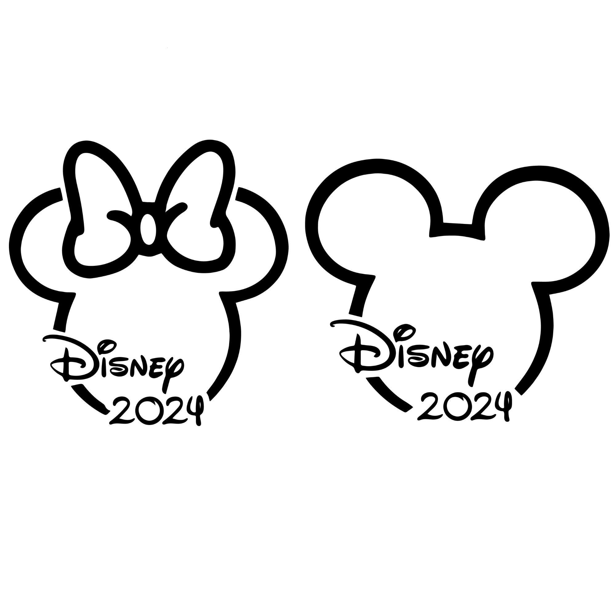 Mickey Minnie Mouse, 2024, mickey svg, mickey mause svg, Ears Bow, Outline, Travel, Vacation, Cut, Cricut, Silhouette, Instant Download