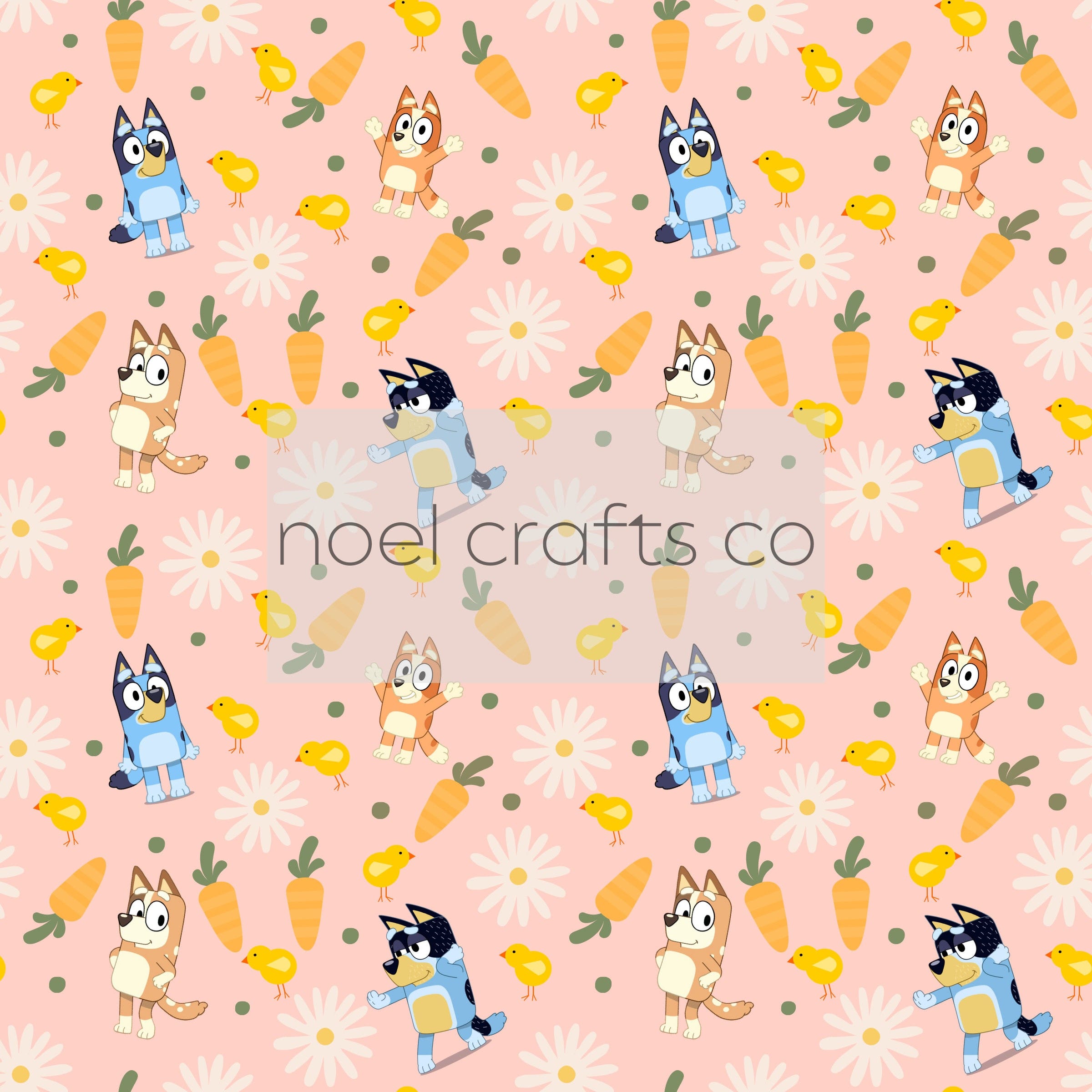 Easter Bluey Seamless Pattern