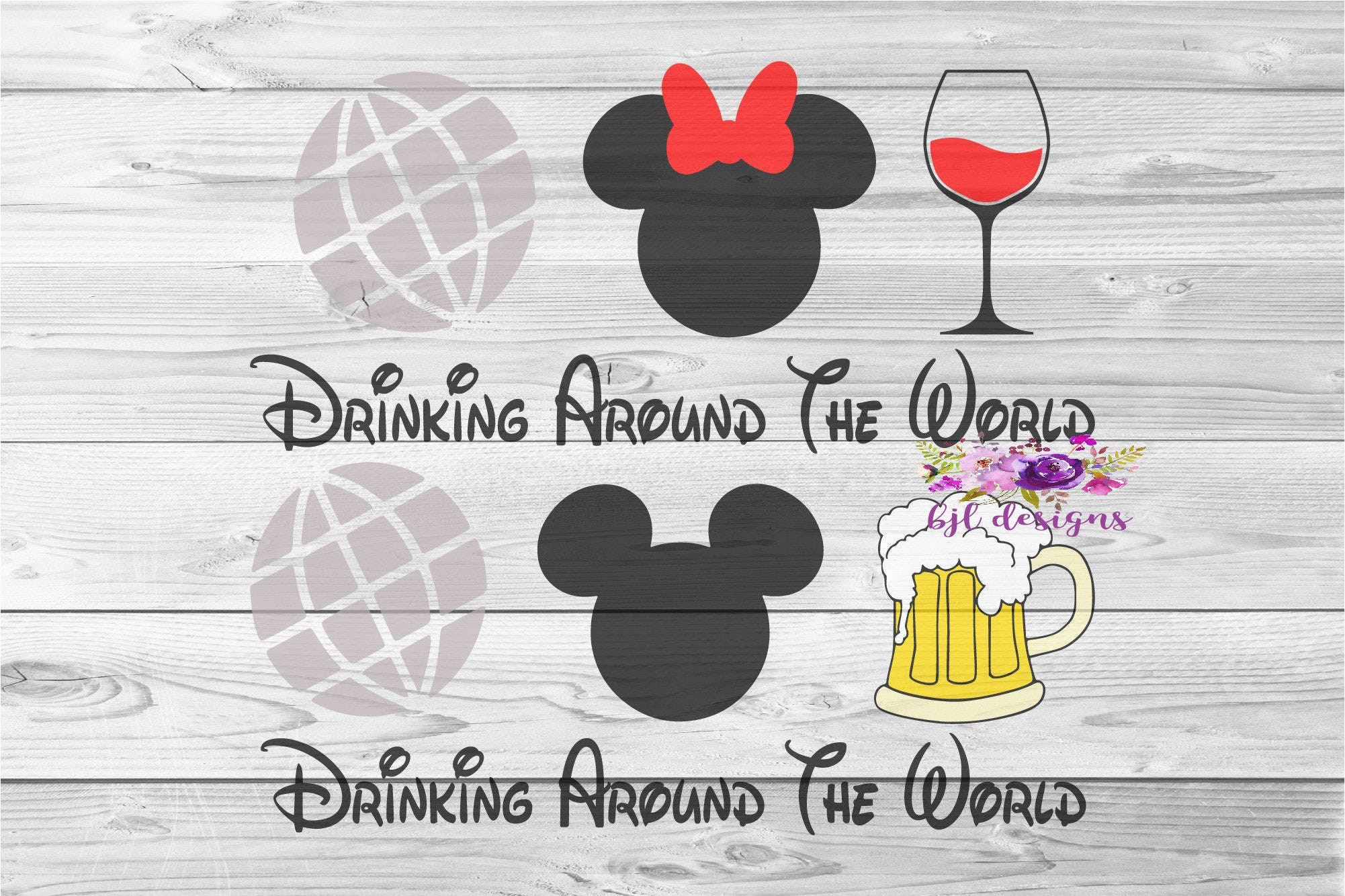 Drinking Around The World, Epcot, SVG, PNG, JPG, Cricut, Silhouette, Digital Download