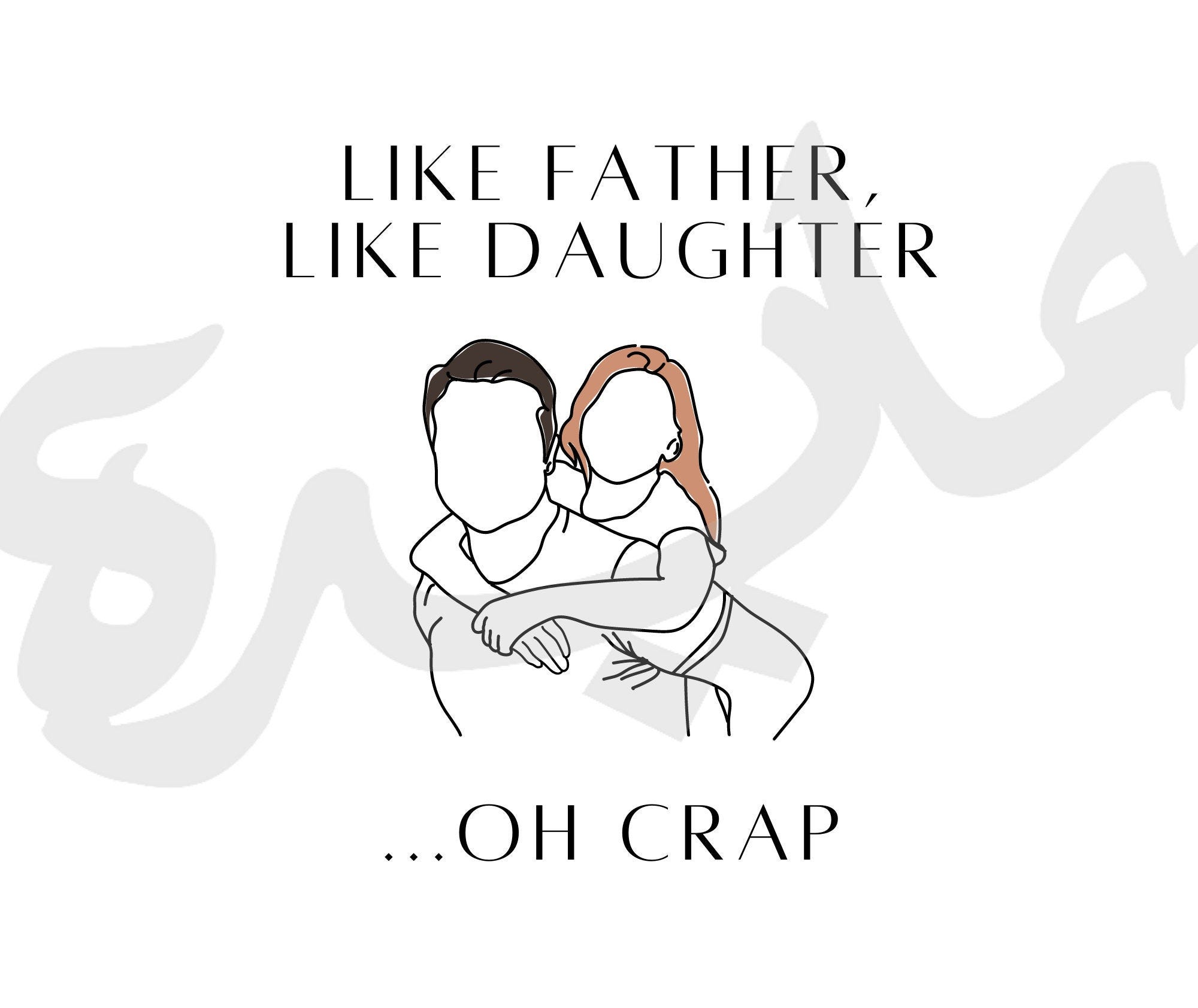 Like father like daughter SVG, PNG, Tshirt Design, Mug Design, Cricut Design, Customizable, Father