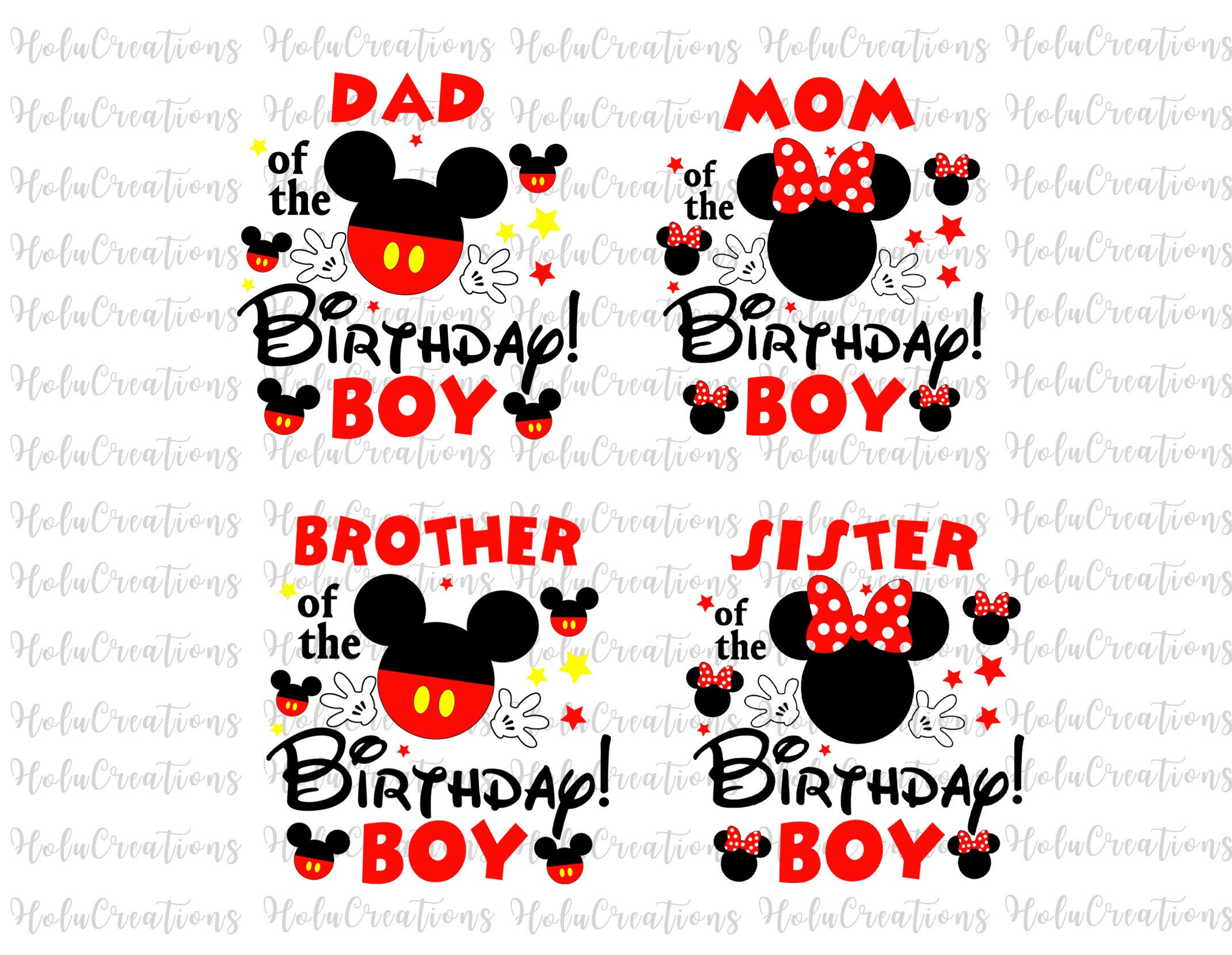 Birthday Boy Bundle Family Svg, Mickey Mouse Happy Birthday Svg, Birthday Squad Png, Making Memories Svg, Magical Kingdom, Family Trip Svg