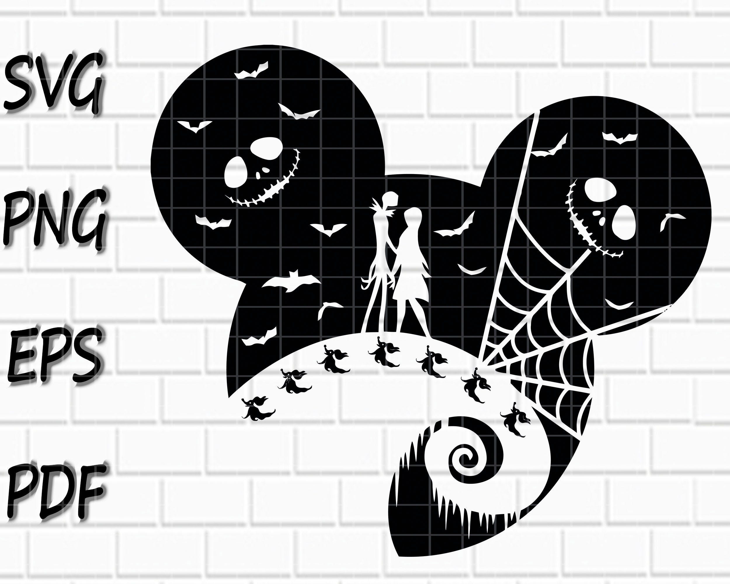 Nightmare before Christmas SVG You can access the product in black and white and silhouette format.